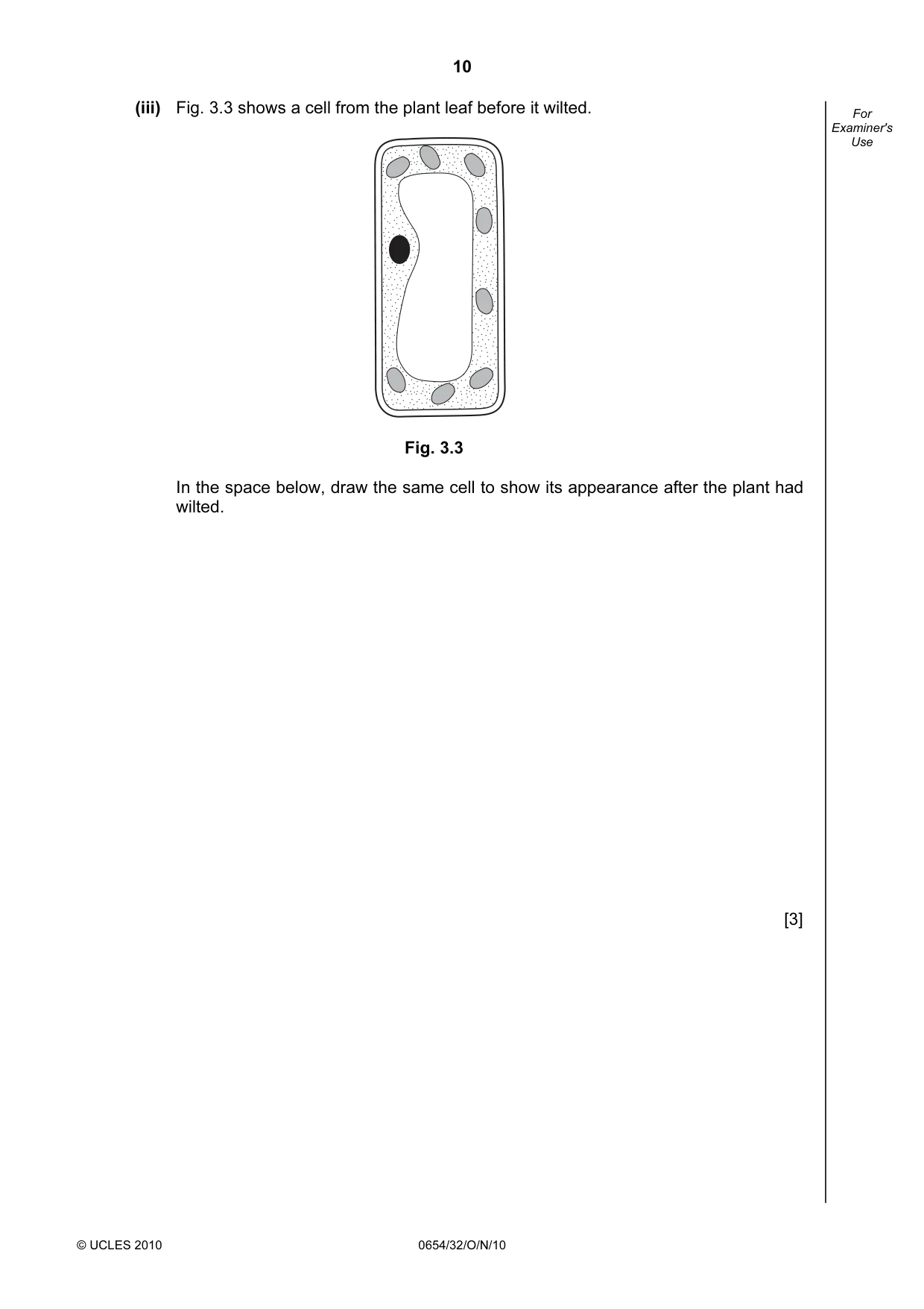 Cambridge IGCSE Sciences - Co-ordinated (Double) 0654 2010 Oct/Nov Paper 3 · Variant 2 question paper, page 10 of 28