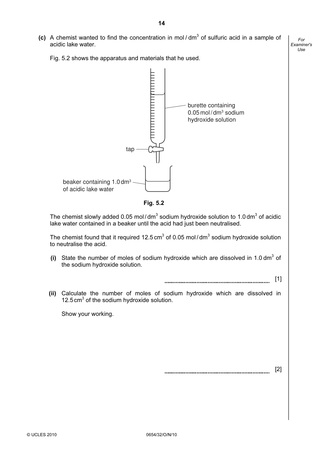 Cambridge IGCSE Sciences - Co-ordinated (Double) 0654 2010 Oct/Nov Paper 3 · Variant 2 question paper, page 14 of 28