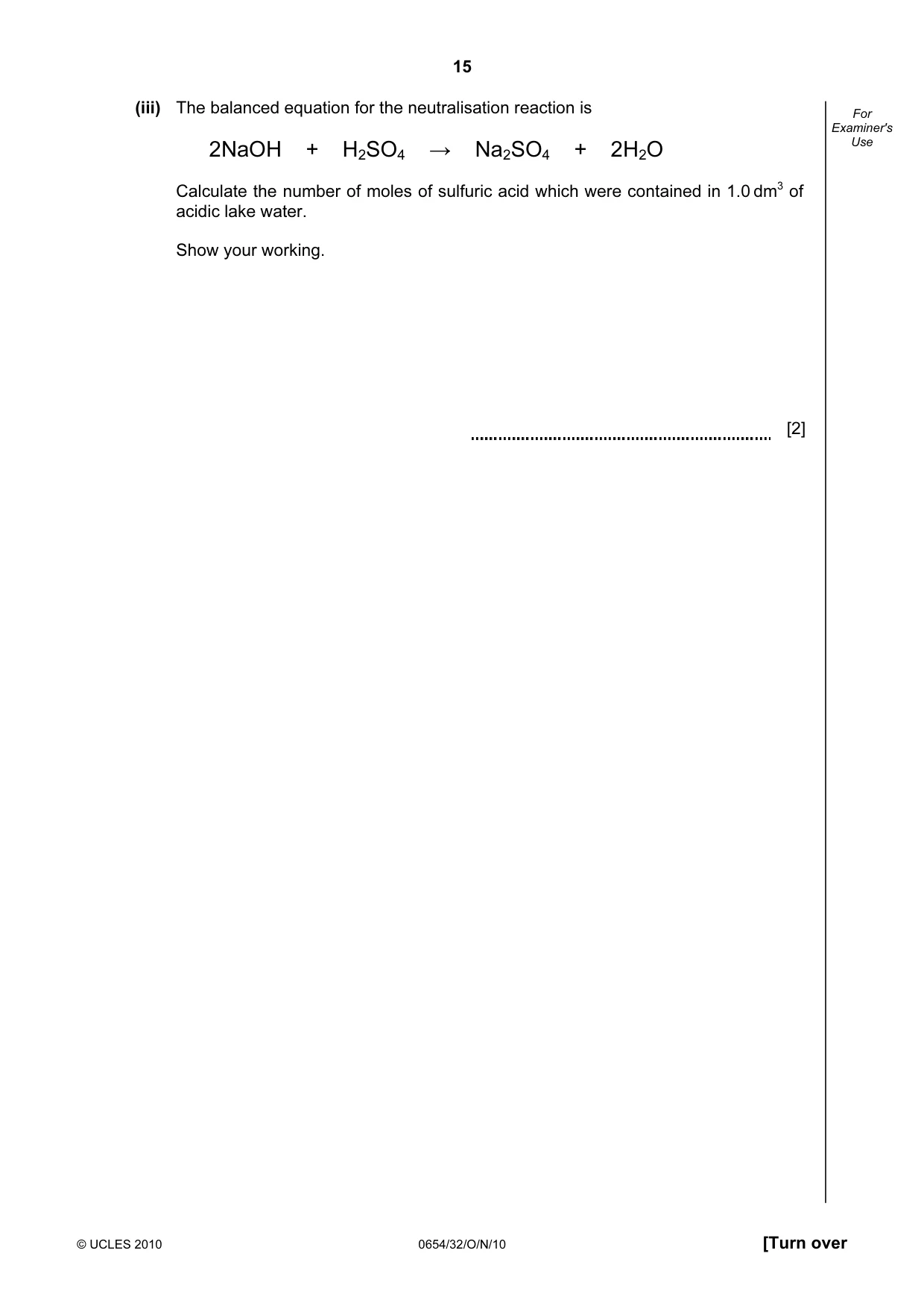 Cambridge IGCSE Sciences - Co-ordinated (Double) 0654 2010 Oct/Nov Paper 3 · Variant 2 question paper, page 15 of 28