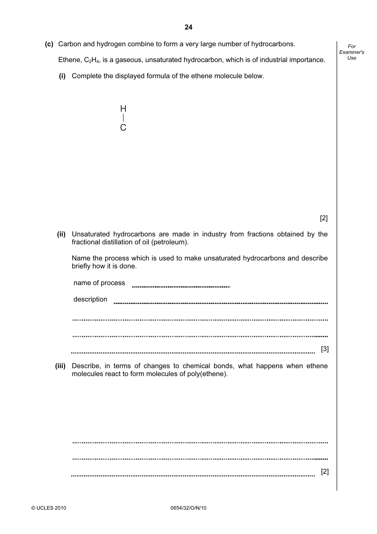 Cambridge IGCSE Sciences - Co-ordinated (Double) 0654 2010 Oct/Nov Paper 3 · Variant 2 question paper, page 24 of 28