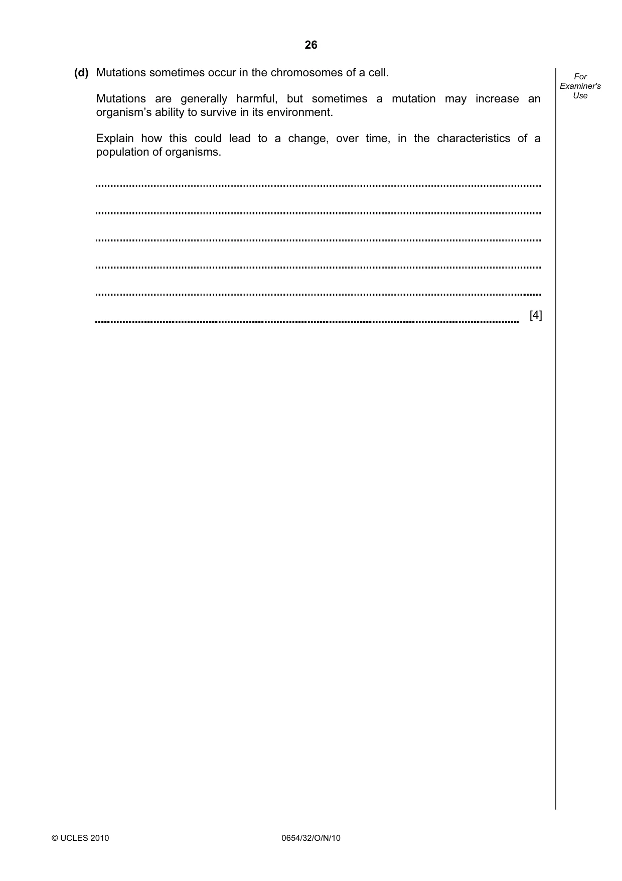 Cambridge IGCSE Sciences - Co-ordinated (Double) 0654 2010 Oct/Nov Paper 3 · Variant 2 question paper, page 26 of 28