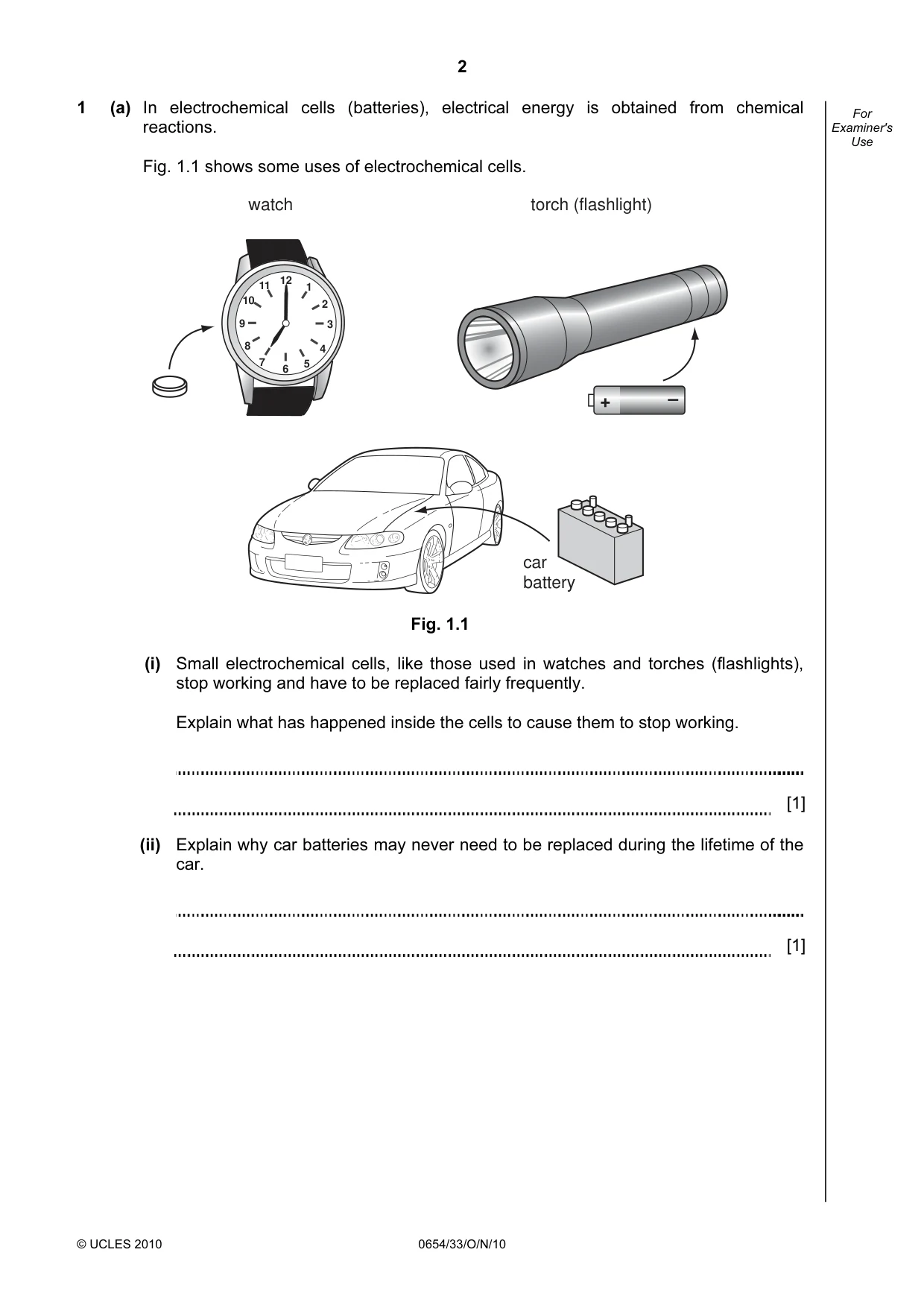 Cambridge IGCSE Sciences - Co-ordinated (Double) 0654 2010 Oct/Nov Paper 3 · Variant 3 question paper, page 2 of 28