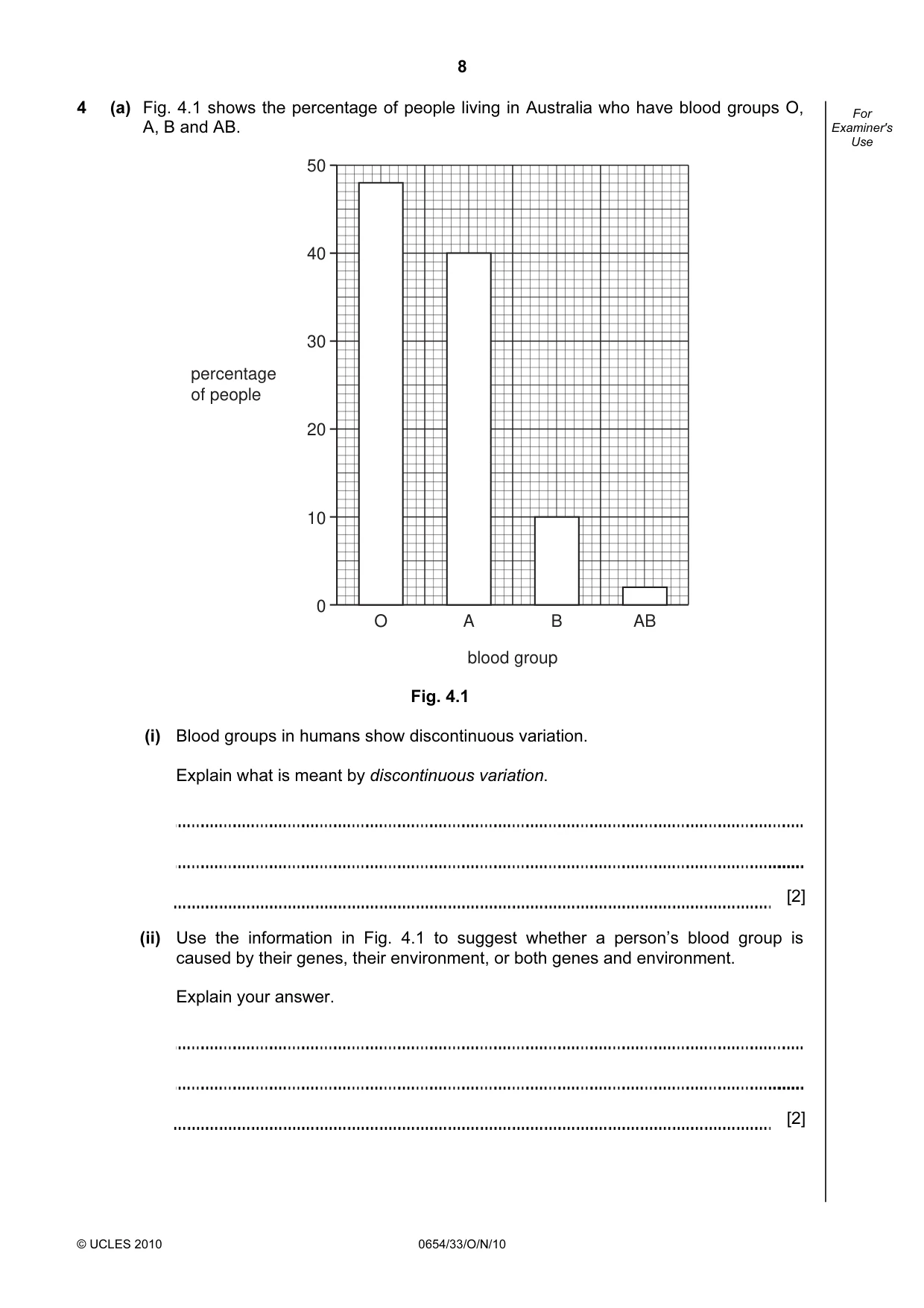 Cambridge IGCSE Sciences - Co-ordinated (Double) 0654 2010 Oct/Nov Paper 3 · Variant 3 question paper, page 8 of 28