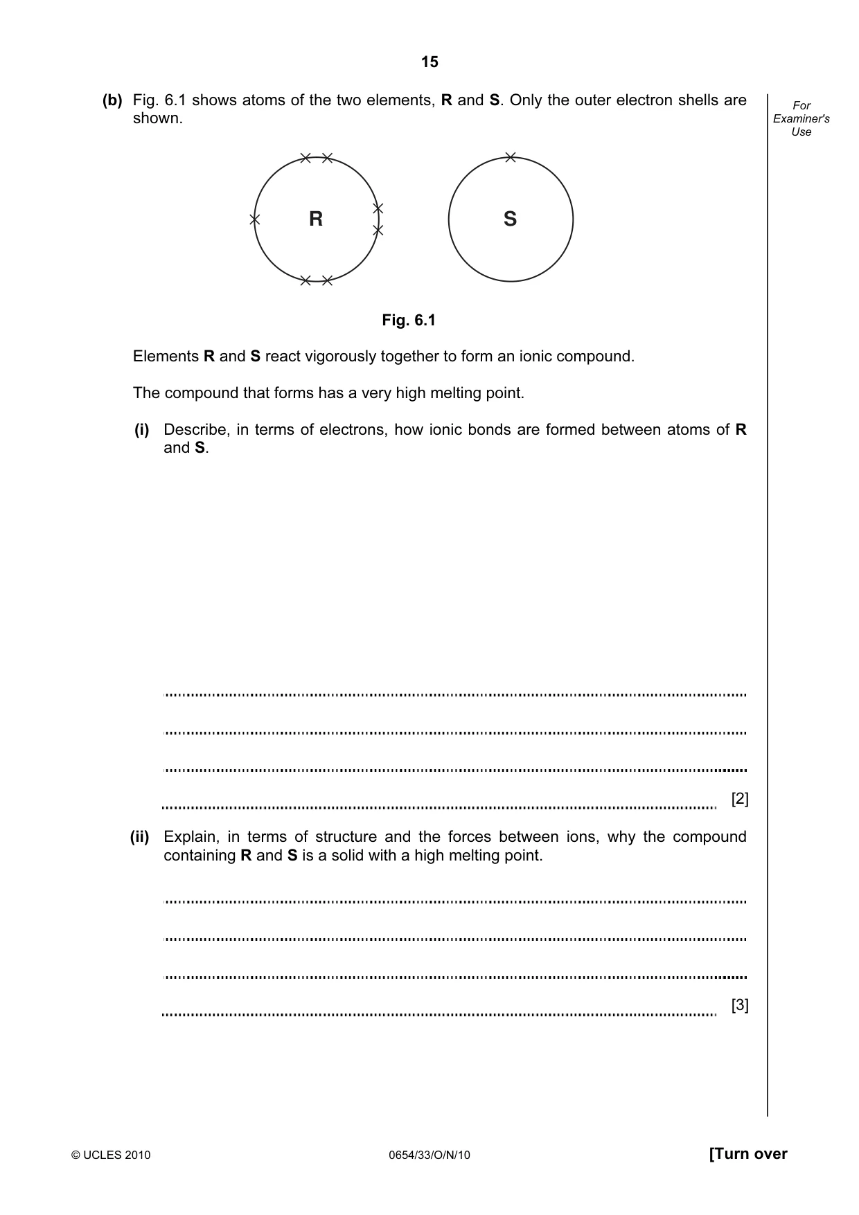 Cambridge IGCSE Sciences - Co-ordinated (Double) 0654 2010 Oct/Nov Paper 3 · Variant 3 question paper, page 15 of 28