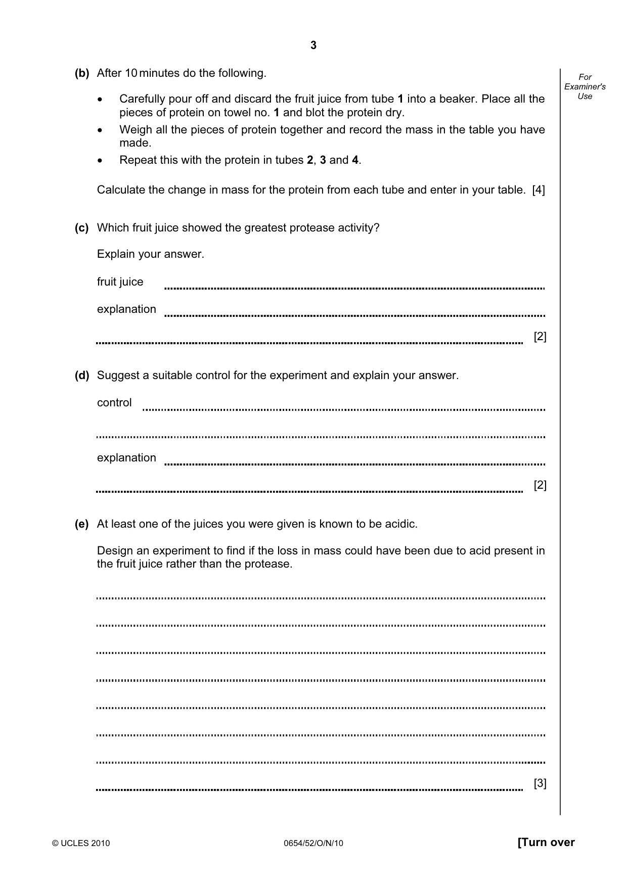 Cambridge IGCSE Sciences - Co-ordinated (Double) 0654 2010 Oct/Nov Paper 5 · Variant 2 question paper, page 3 of 12