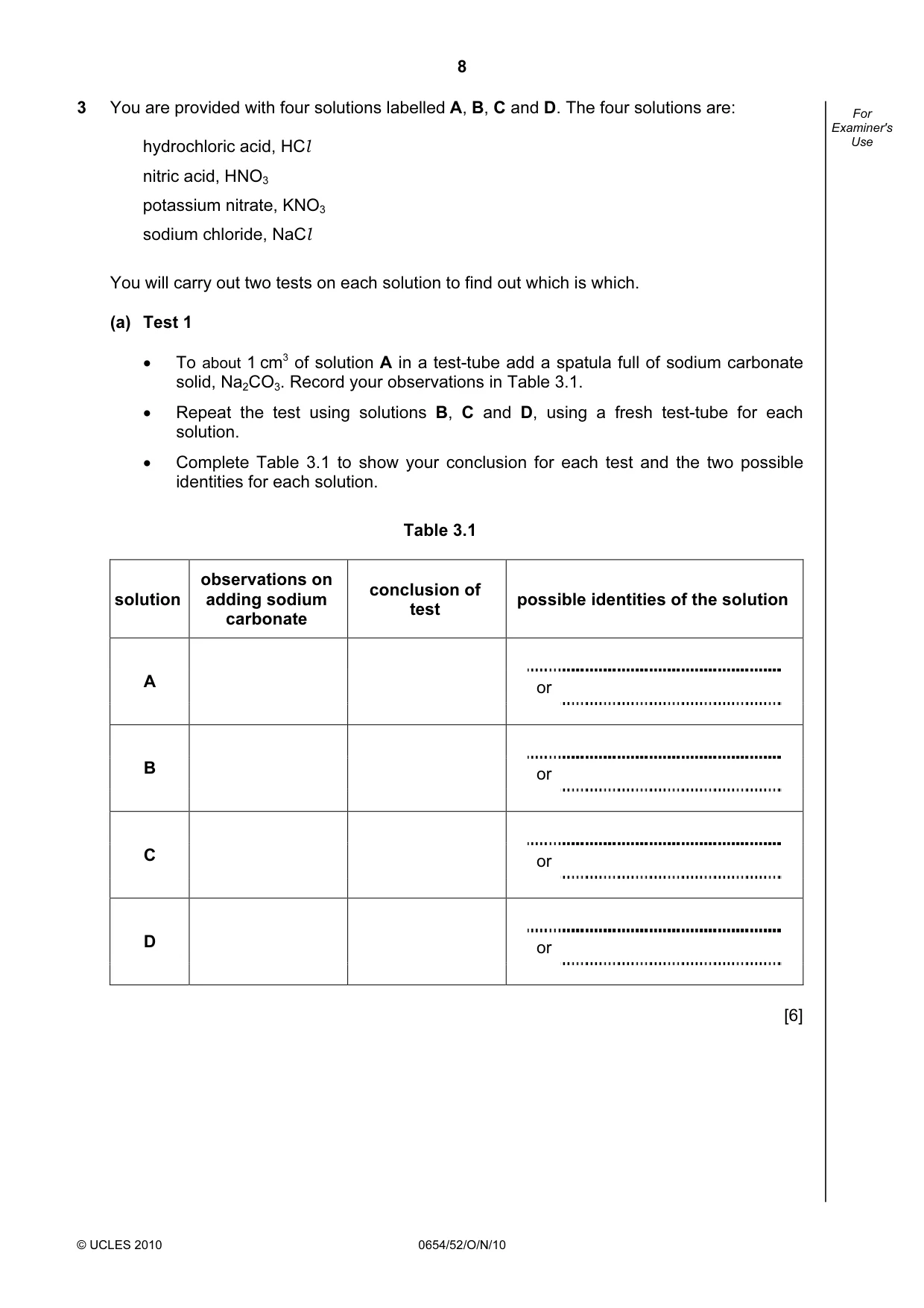 Cambridge IGCSE Sciences - Co-ordinated (Double) 0654 2010 Oct/Nov Paper 5 · Variant 2 question paper, page 8 of 12
