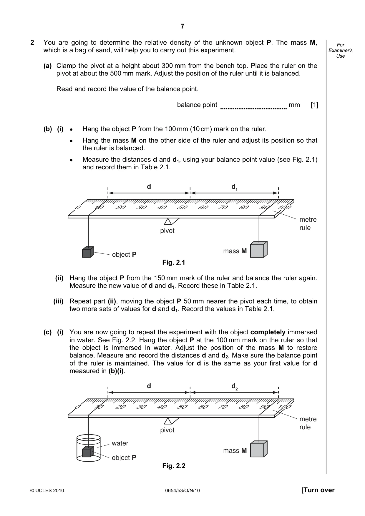 Cambridge IGCSE Sciences - Co-ordinated (Double) 0654 2010 Oct/Nov Paper 5 · Variant 3 question paper, page 7 of 16