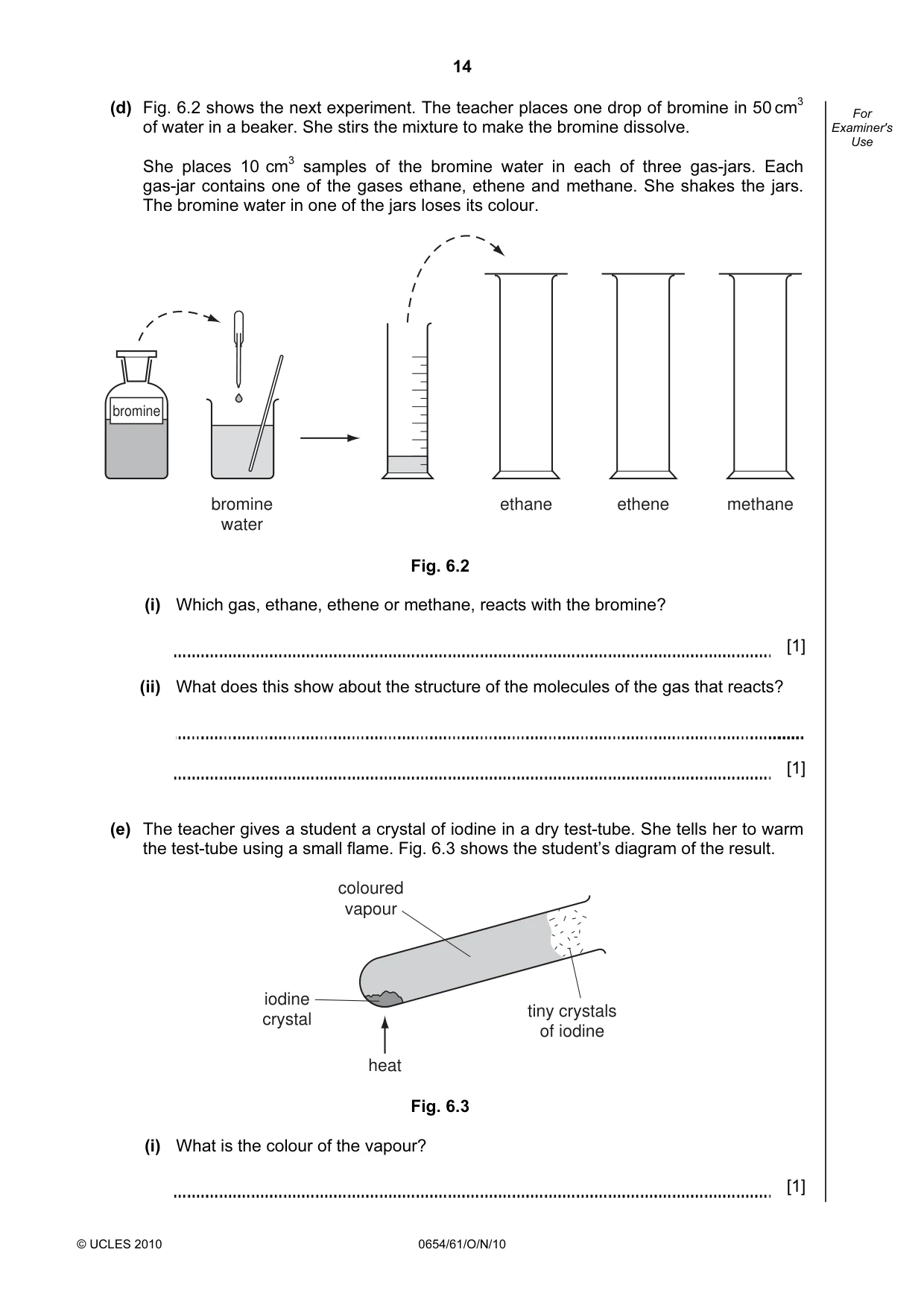 Cambridge IGCSE Sciences - Co-ordinated (Double) 0654 2010 Oct/Nov Paper 6 · Variant 1 question paper, page 14 of 16