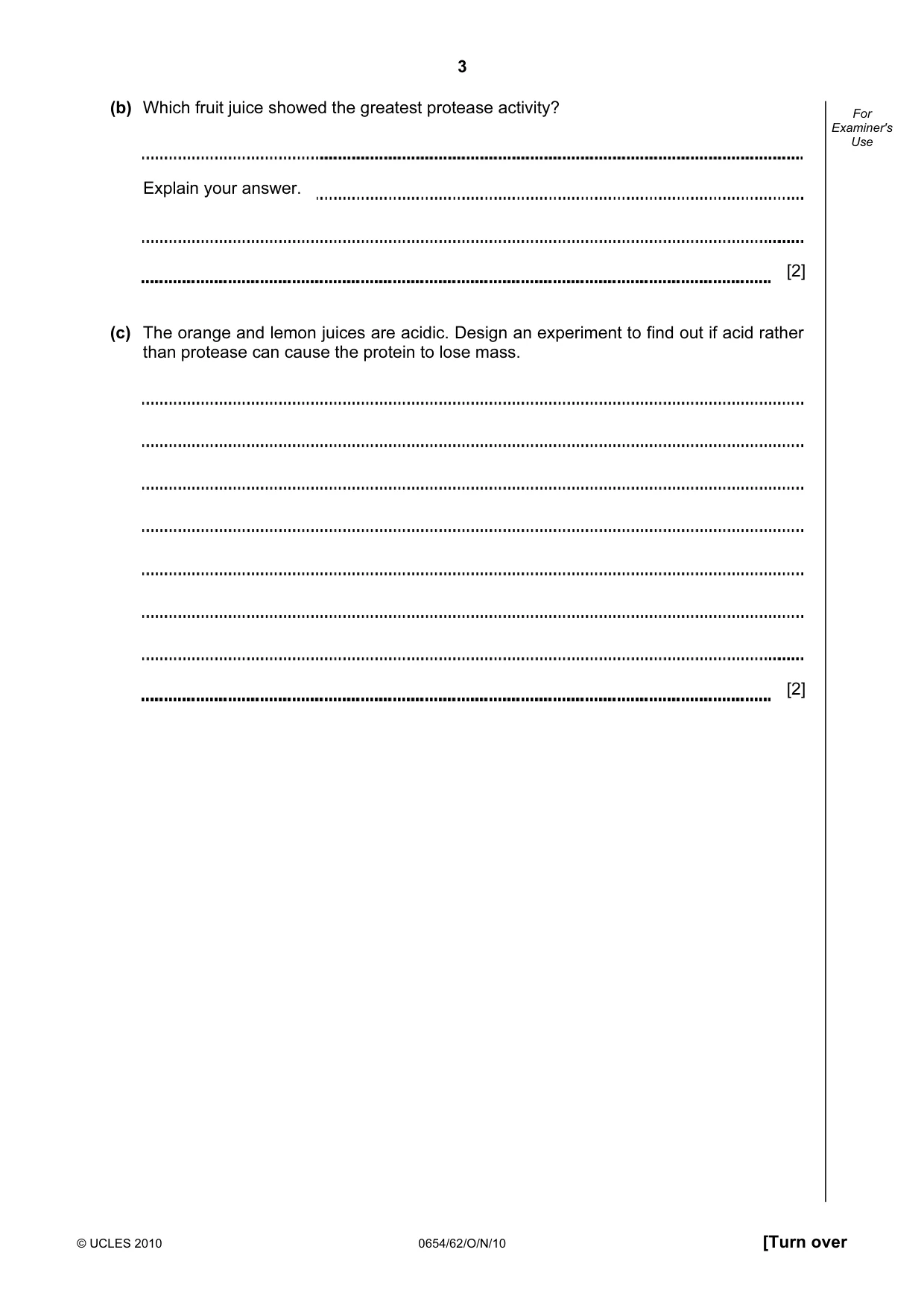 Cambridge IGCSE Sciences - Co-ordinated (Double) 0654 2010 Oct/Nov Paper 6 · Variant 2 question paper, page 3 of 24
