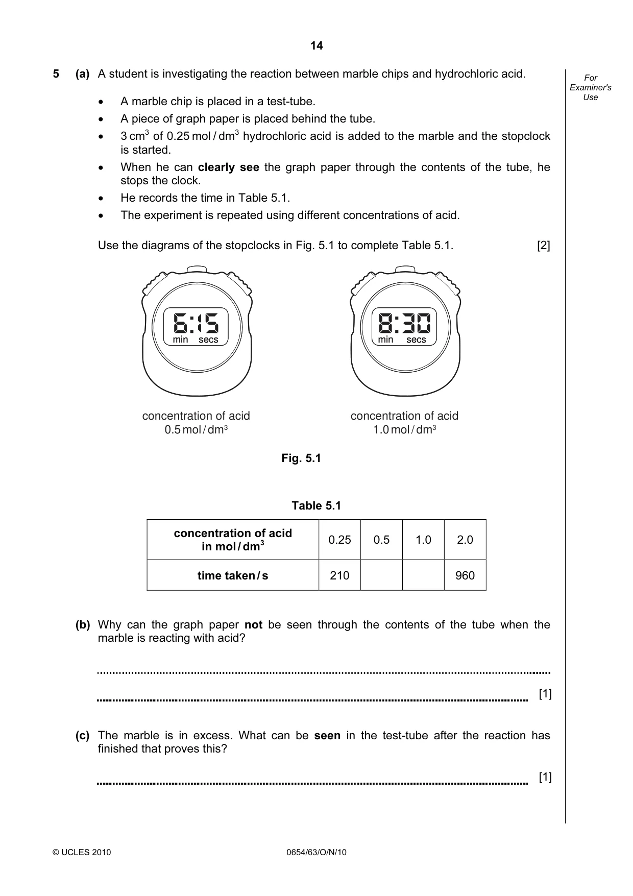 Cambridge IGCSE Sciences - Co-ordinated (Double) 0654 2010 Oct/Nov Paper 6 · Variant 3 question paper, page 14 of 20