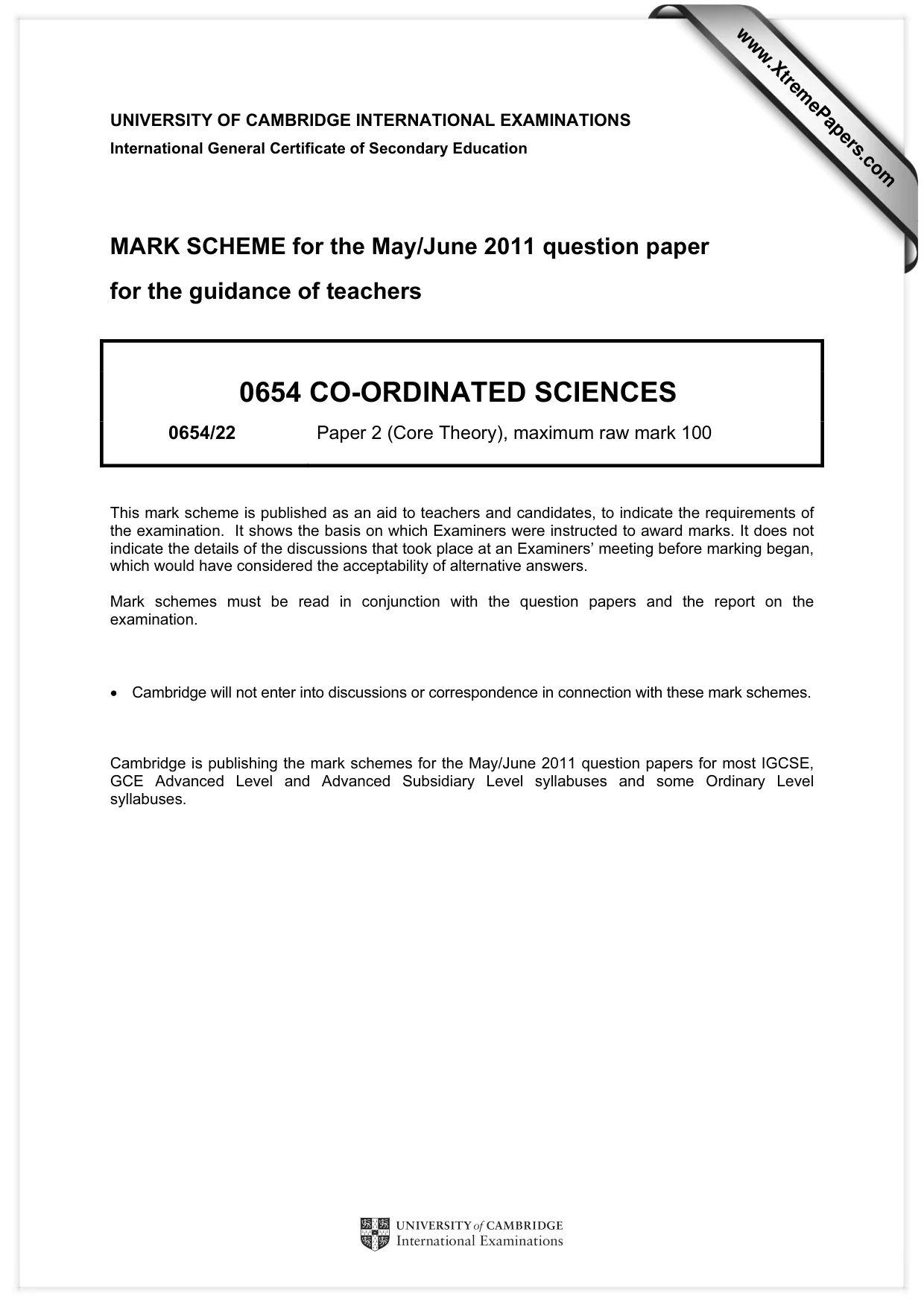 Mark scheme, page 1 of 6