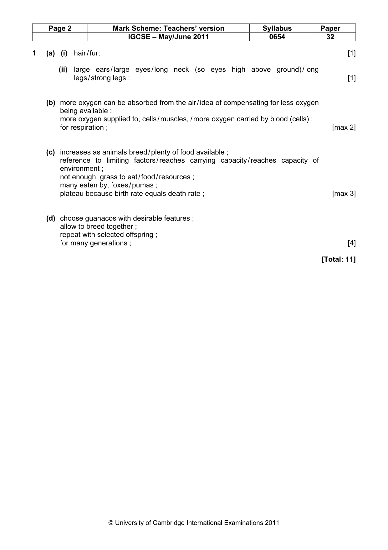 Mark scheme, page 2 of 8