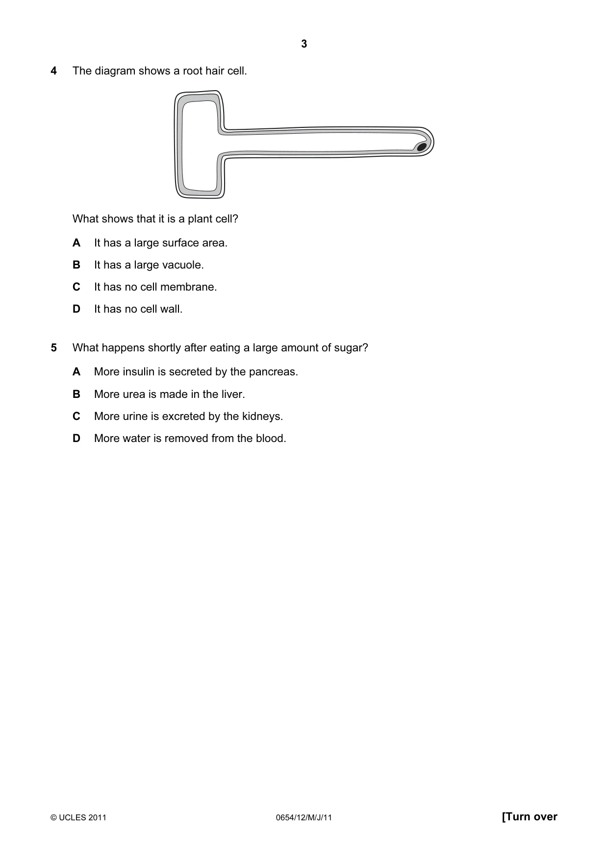 Cambridge IGCSE Sciences - Co-ordinated (Double) 0654 2011 May/June Paper 1 · Variant 2 question paper, page 3 of 16