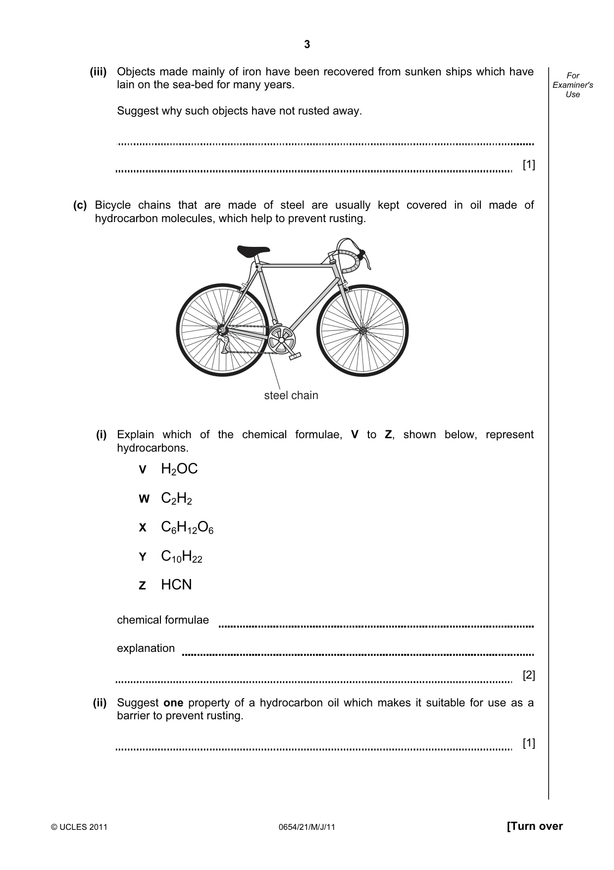 Cambridge IGCSE Sciences - Co-ordinated (Double) 0654 2011 May/June Paper 2 · Variant 1 question paper, page 3 of 24