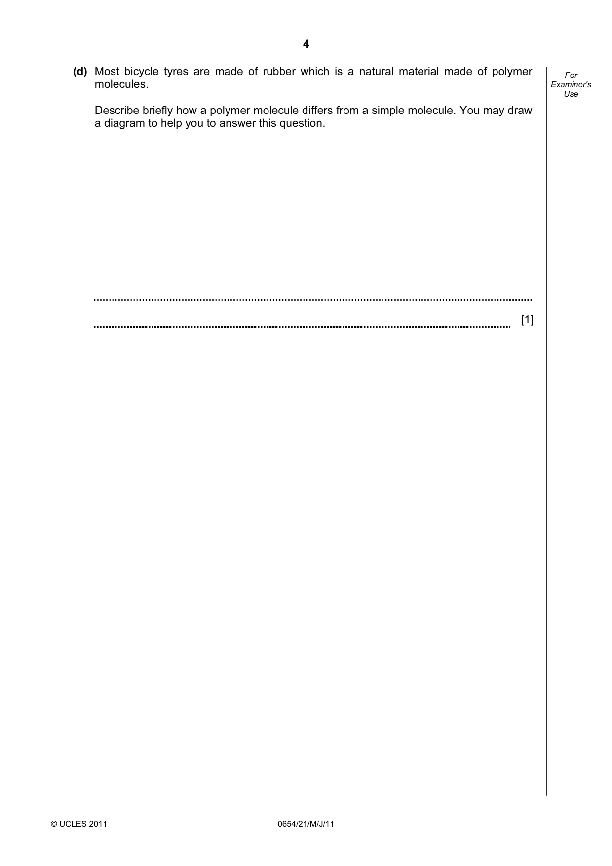 Cambridge IGCSE Sciences - Co-ordinated (Double) 0654 2011 May/June Paper 2 · Variant 1 question paper, page 4 of 24