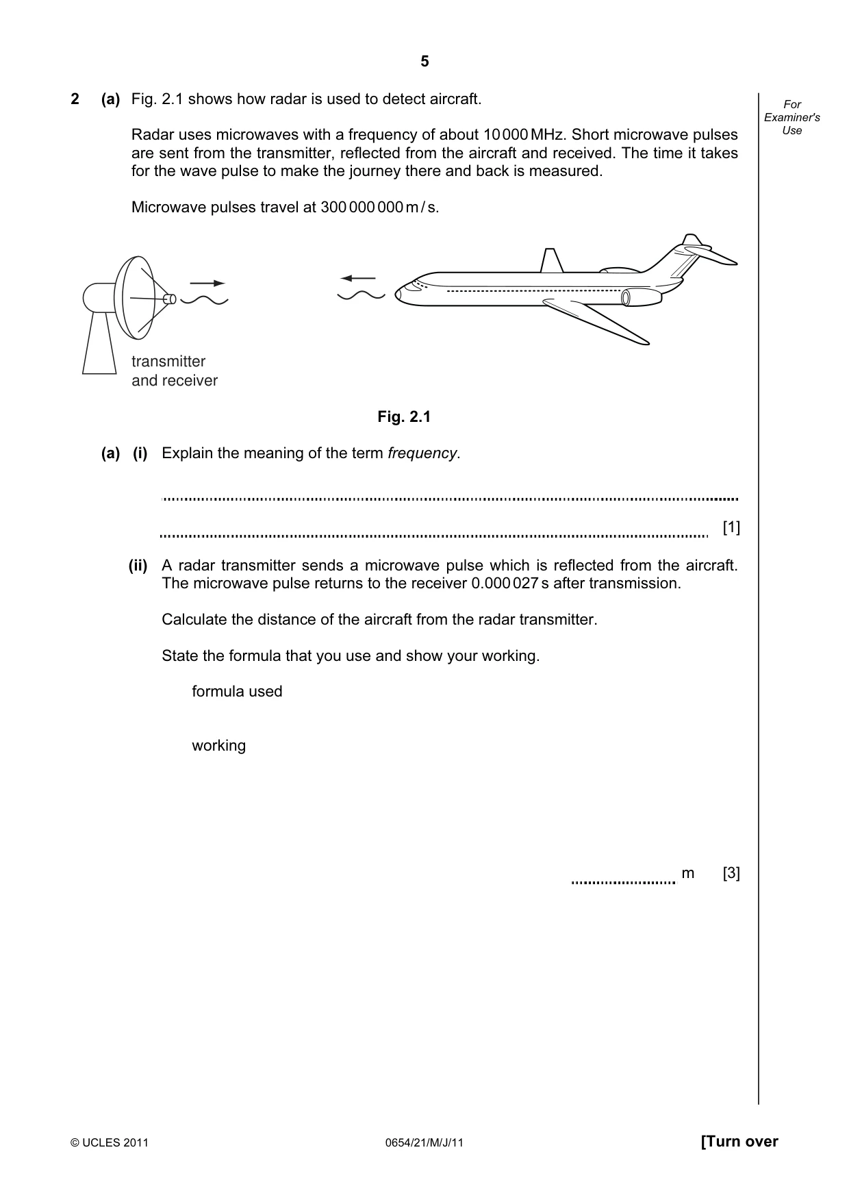 Cambridge IGCSE Sciences - Co-ordinated (Double) 0654 2011 May/June Paper 2 · Variant 1 question paper, page 5 of 24