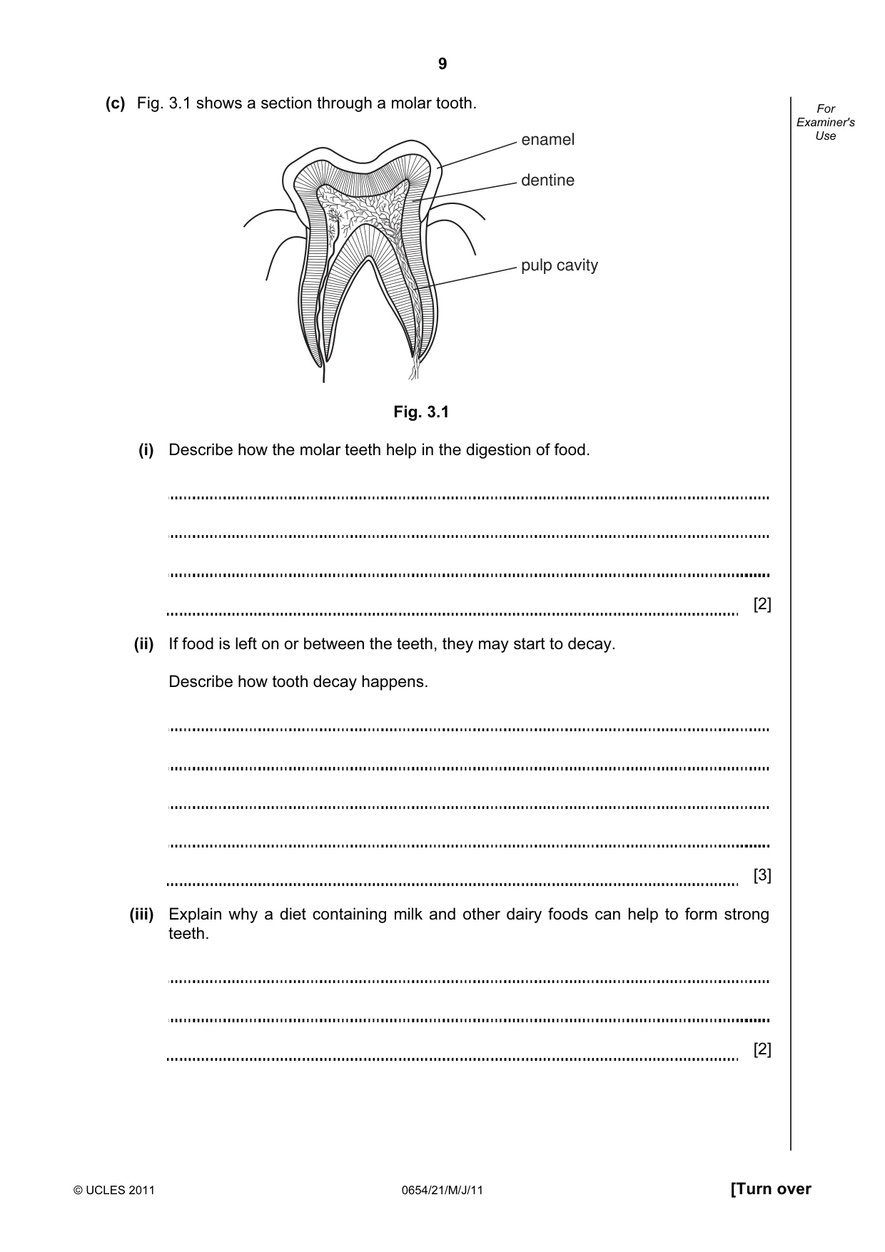 Cambridge IGCSE Sciences - Co-ordinated (Double) 0654 2011 May/June Paper 2 · Variant 1 question paper, page 9 of 24