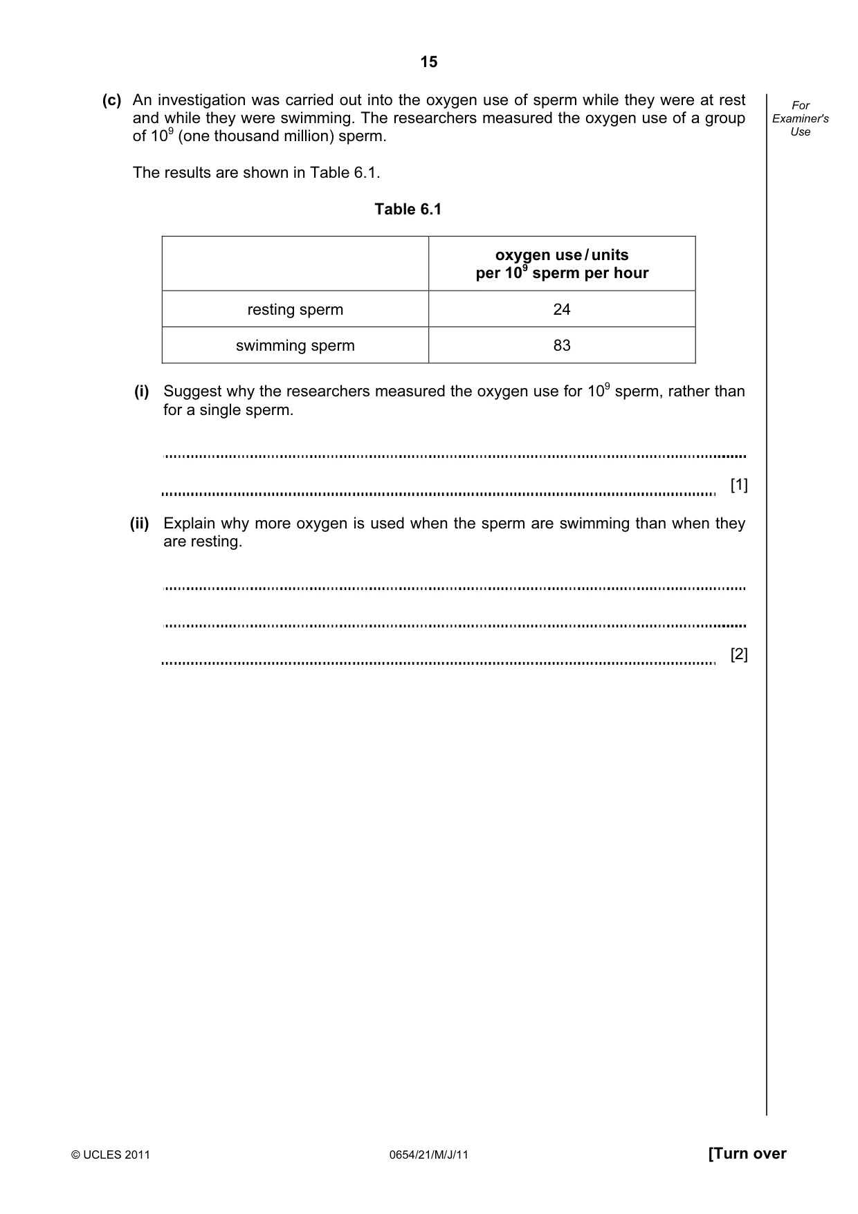 Cambridge IGCSE Sciences - Co-ordinated (Double) 0654 2011 May/June Paper 2 · Variant 1 question paper, page 15 of 24