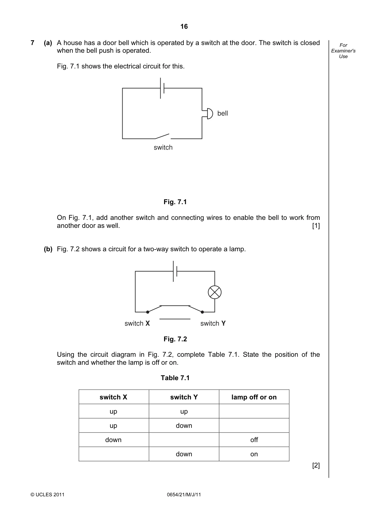 Cambridge IGCSE Sciences - Co-ordinated (Double) 0654 2011 May/June Paper 2 · Variant 1 question paper, page 16 of 24