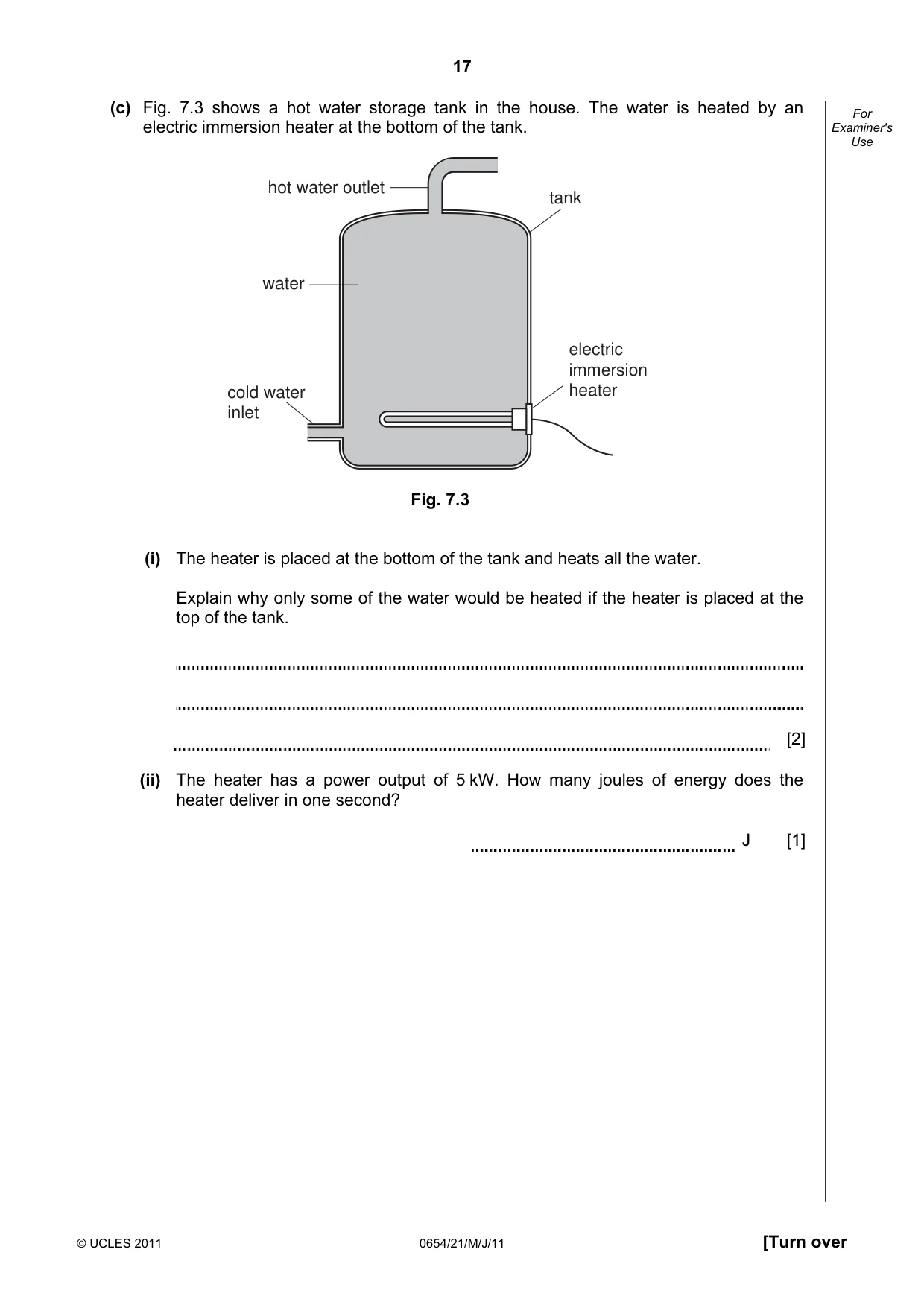 Cambridge IGCSE Sciences - Co-ordinated (Double) 0654 2011 May/June Paper 2 · Variant 1 question paper, page 17 of 24