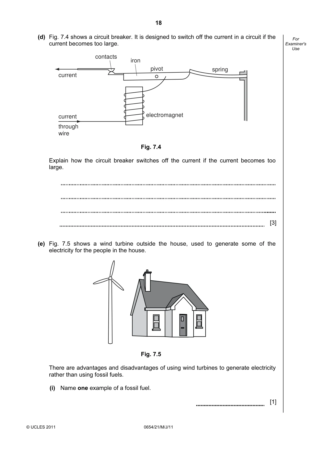 Cambridge IGCSE Sciences - Co-ordinated (Double) 0654 2011 May/June Paper 2 · Variant 1 question paper, page 18 of 24