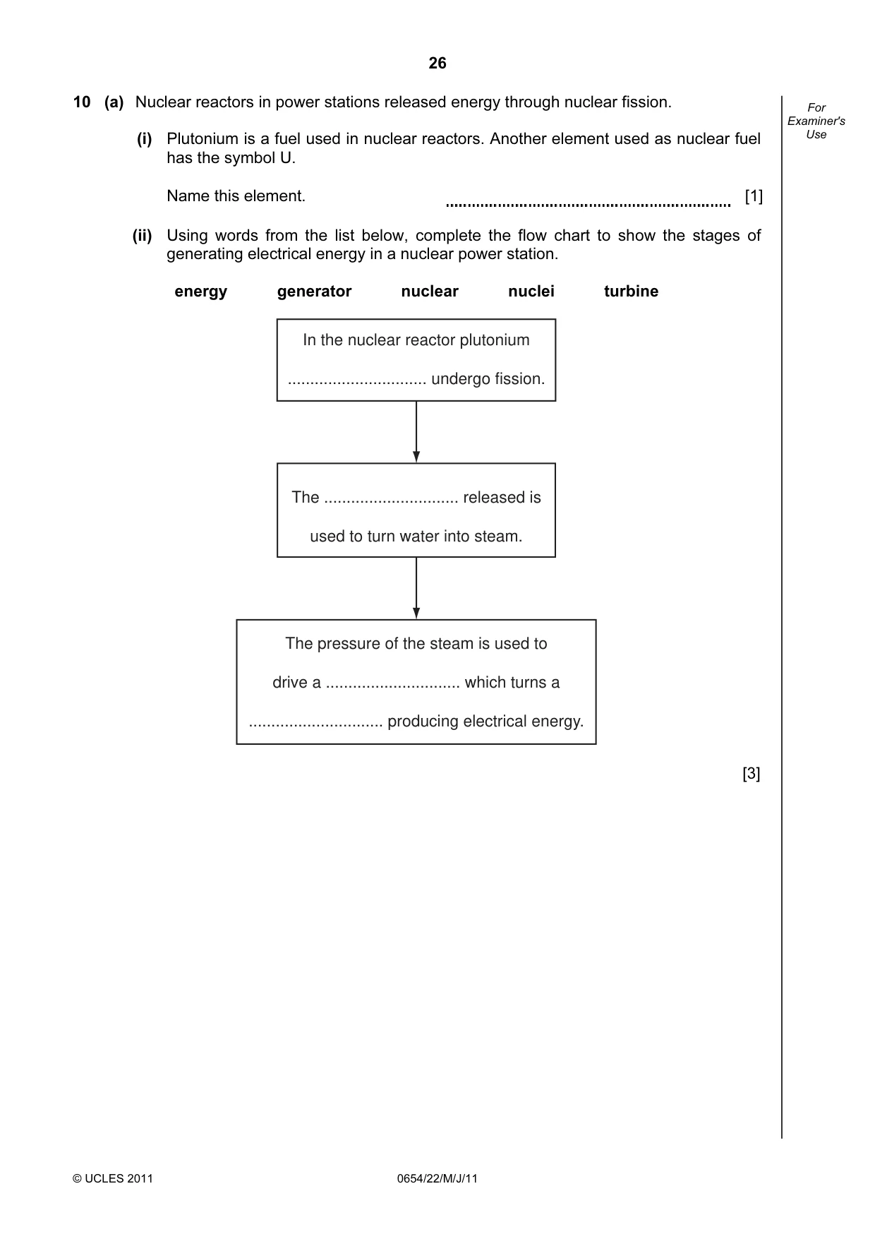 Cambridge IGCSE Sciences - Co-ordinated (Double) 0654 2011 May/June Paper 2 · Variant 2 question paper, page 26 of 28