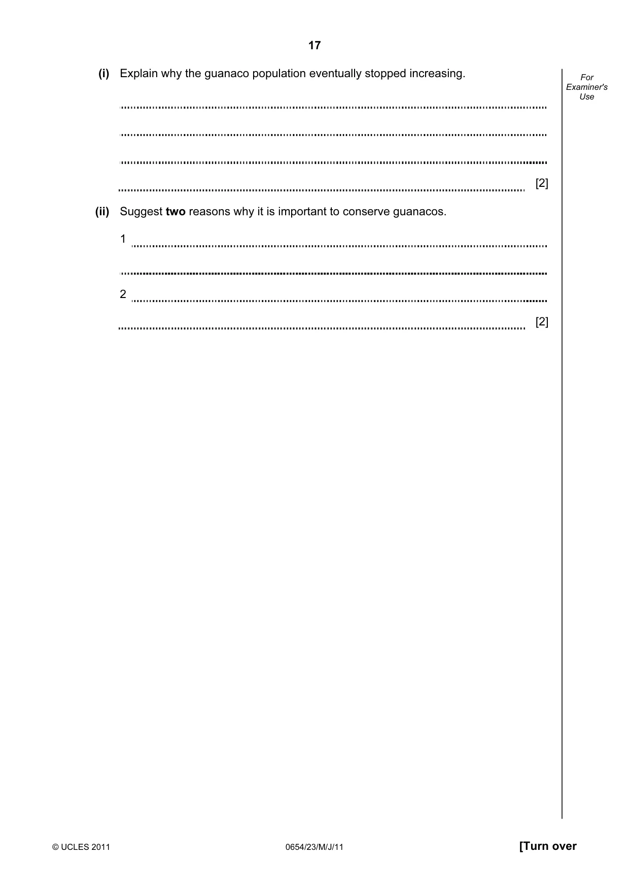 Cambridge IGCSE Sciences - Co-ordinated (Double) 0654 2011 May/June Paper 2 · Variant 3 question paper, page 17 of 28