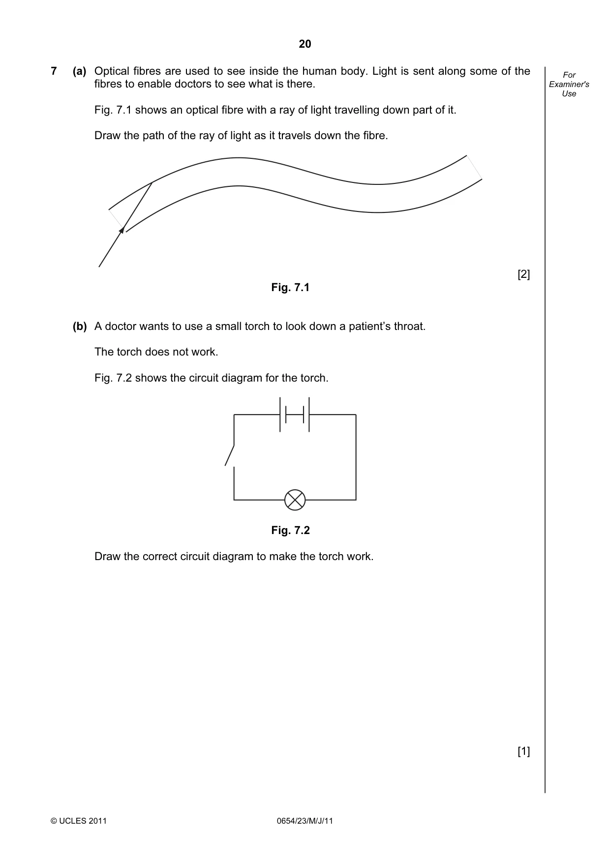 Cambridge IGCSE Sciences - Co-ordinated (Double) 0654 2011 May/June Paper 2 · Variant 3 question paper, page 20 of 28