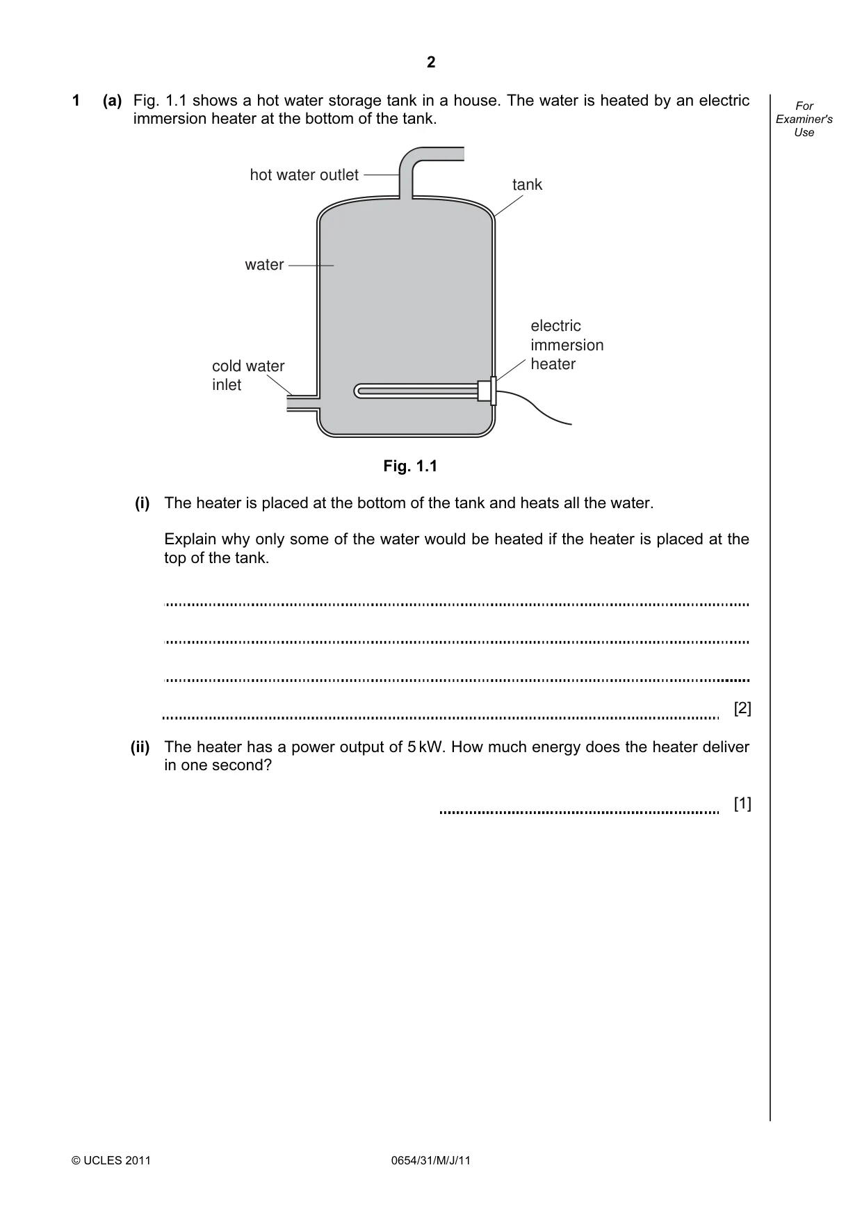 Cambridge IGCSE Sciences - Co-ordinated (Double) 0654 2011 May/June Paper 3 · Variant 1 question paper, page 2 of 24