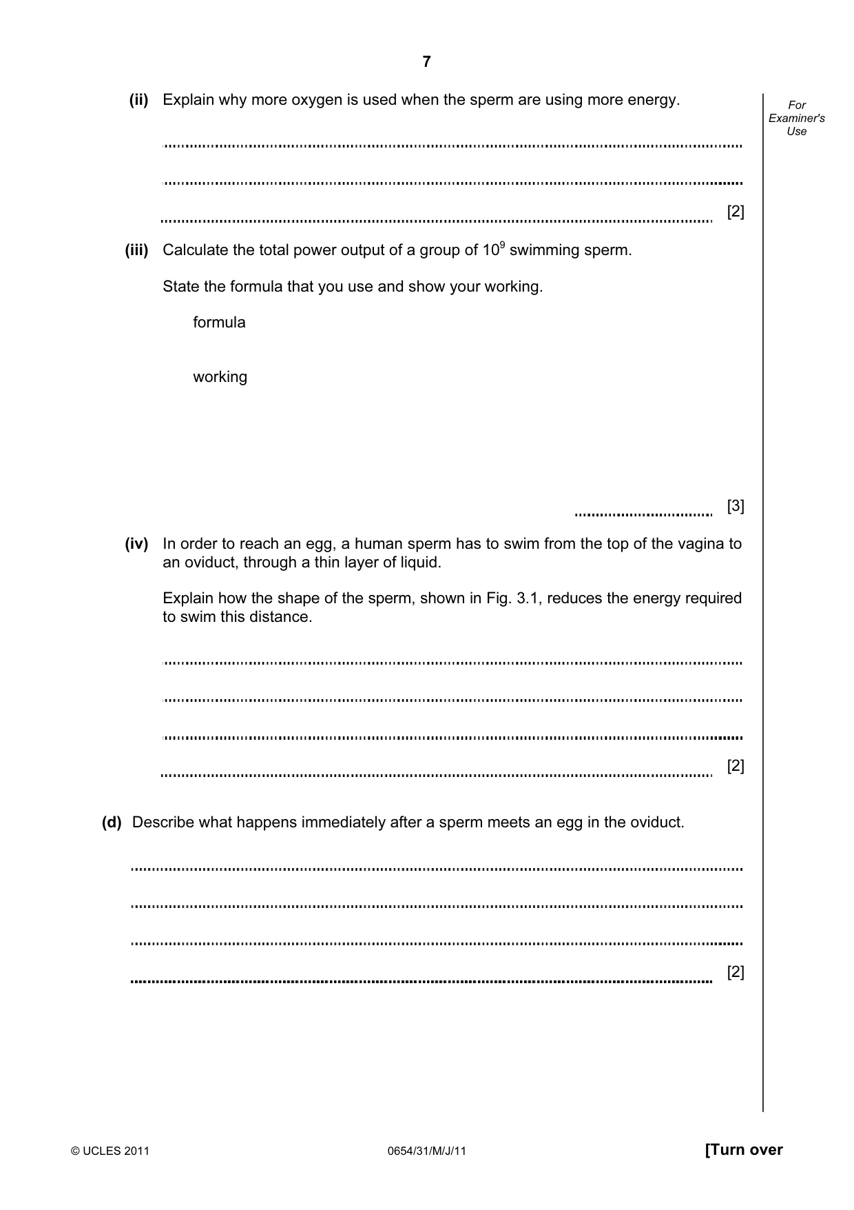 Cambridge IGCSE Sciences - Co-ordinated (Double) 0654 2011 May/June Paper 3 · Variant 1 question paper, page 7 of 24