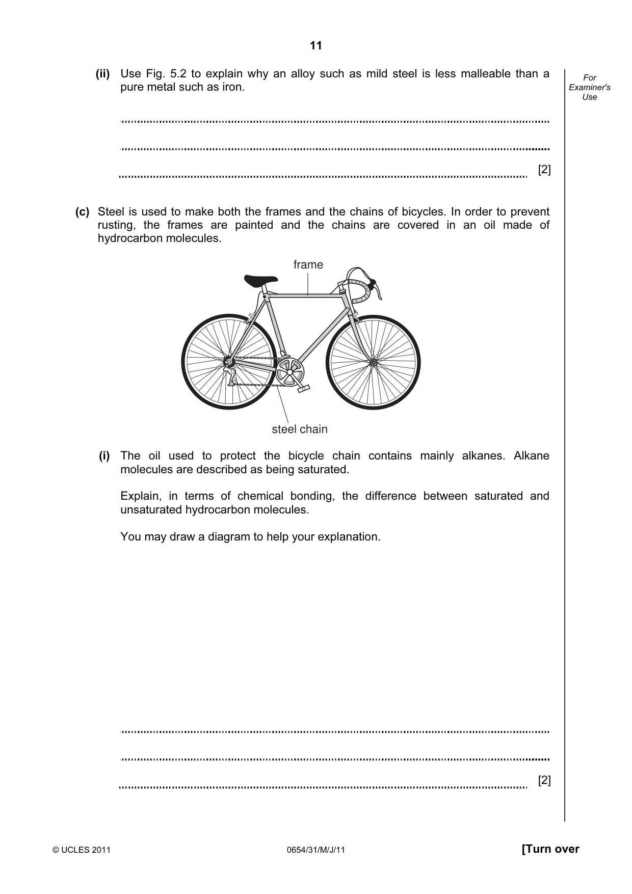 Cambridge IGCSE Sciences - Co-ordinated (Double) 0654 2011 May/June Paper 3 · Variant 1 question paper, page 11 of 24