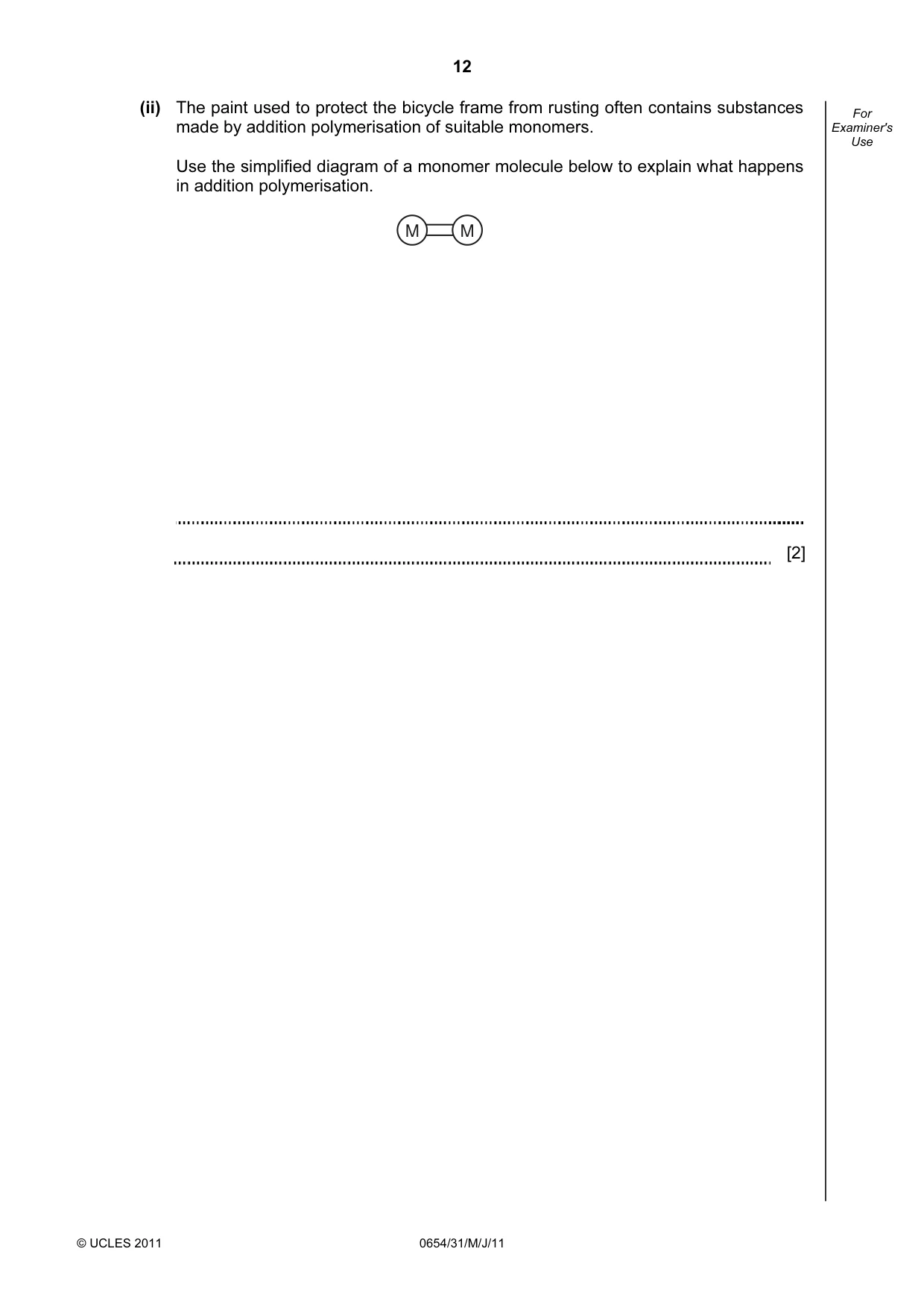 Cambridge IGCSE Sciences - Co-ordinated (Double) 0654 2011 May/June Paper 3 · Variant 1 question paper, page 12 of 24