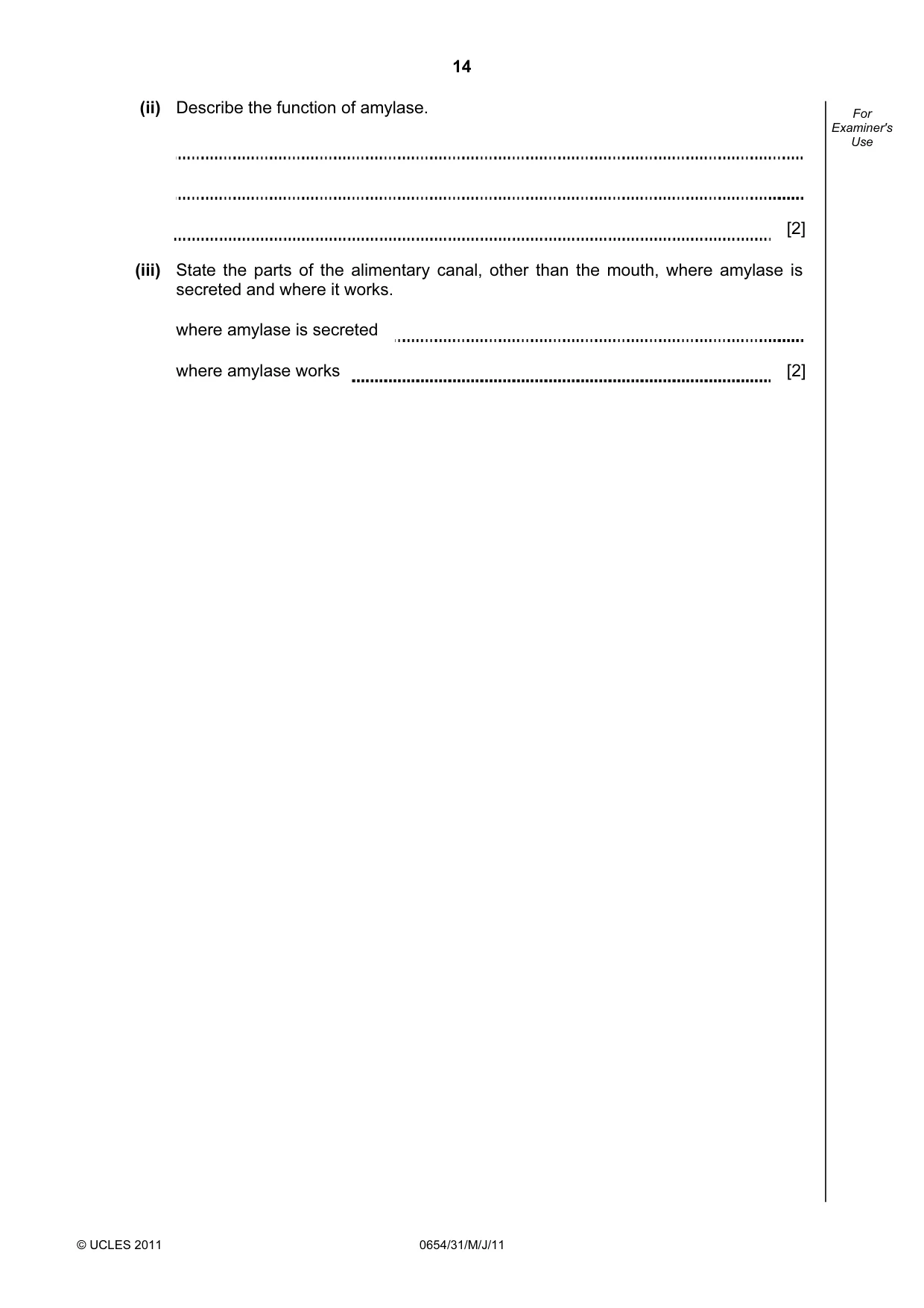Cambridge IGCSE Sciences - Co-ordinated (Double) 0654 2011 May/June Paper 3 · Variant 1 question paper, page 14 of 24