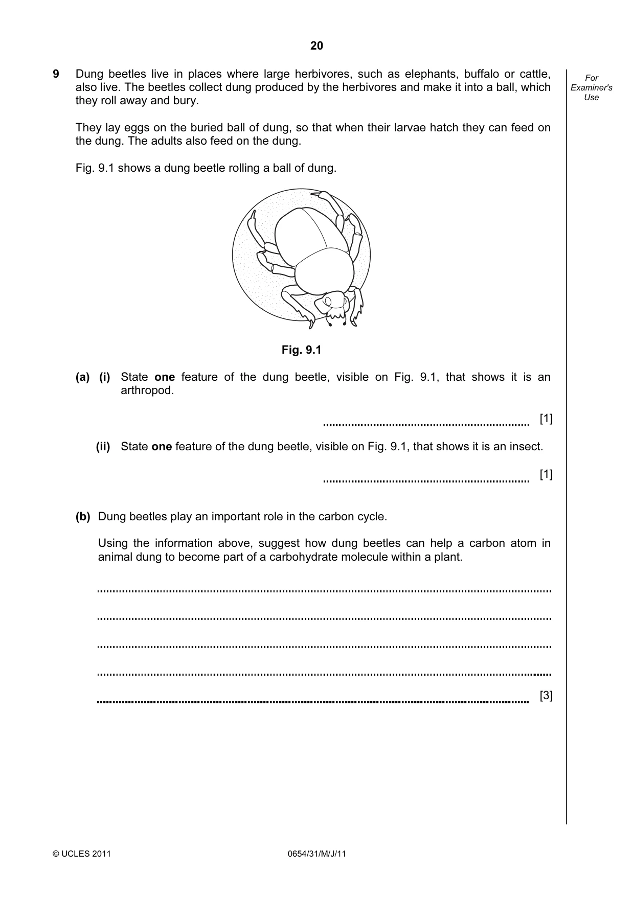 Cambridge IGCSE Sciences - Co-ordinated (Double) 0654 2011 May/June Paper 3 · Variant 1 question paper, page 20 of 24