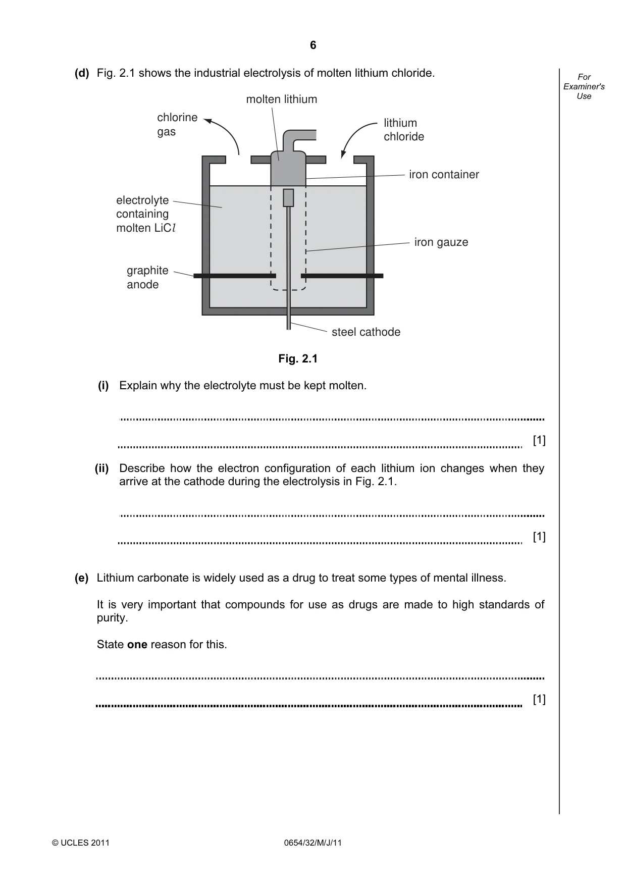 Cambridge IGCSE Sciences - Co-ordinated (Double) 0654 2011 May/June Paper 3 · Variant 2 question paper, page 6 of 28
