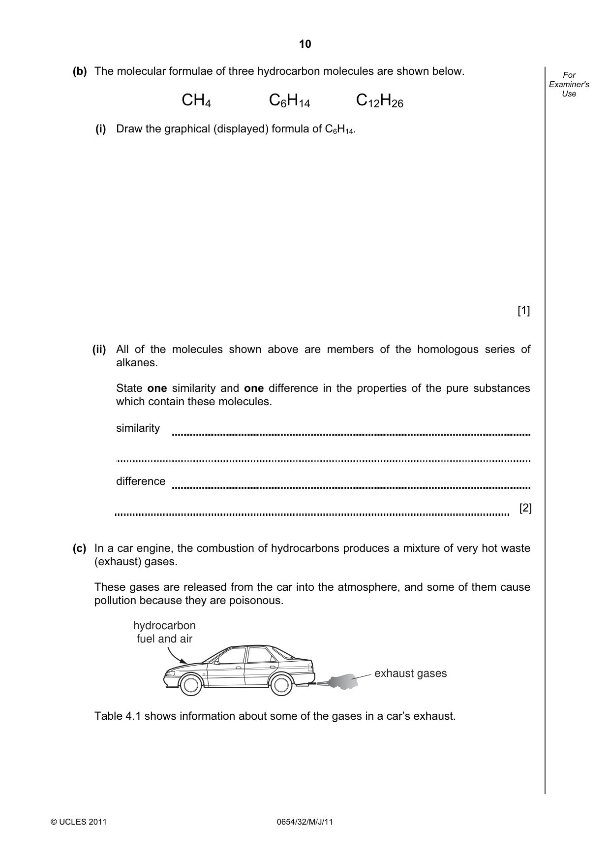 Cambridge IGCSE Sciences - Co-ordinated (Double) 0654 2011 May/June Paper 3 · Variant 2 question paper, page 10 of 28