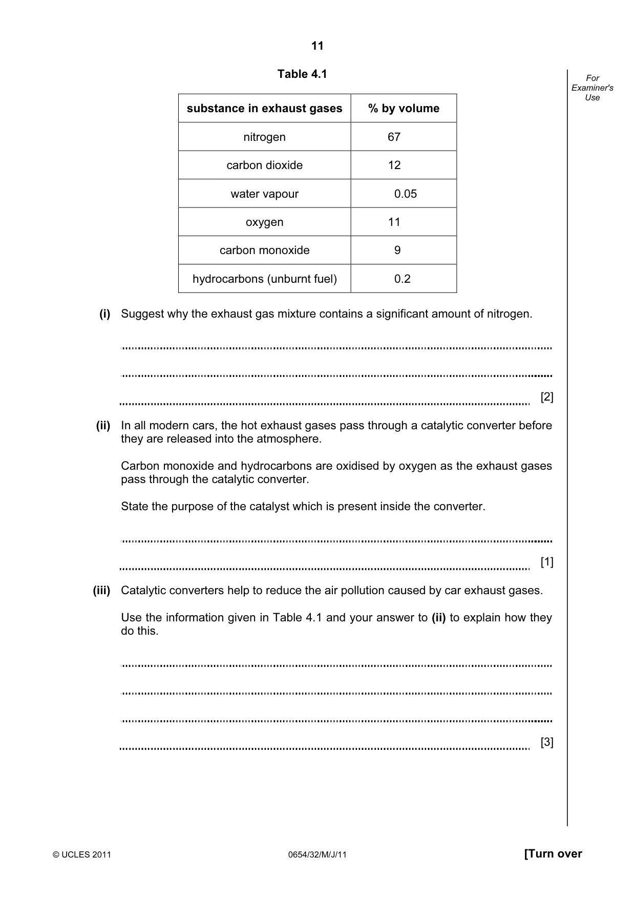 Cambridge IGCSE Sciences - Co-ordinated (Double) 0654 2011 May/June Paper 3 · Variant 2 question paper, page 11 of 28