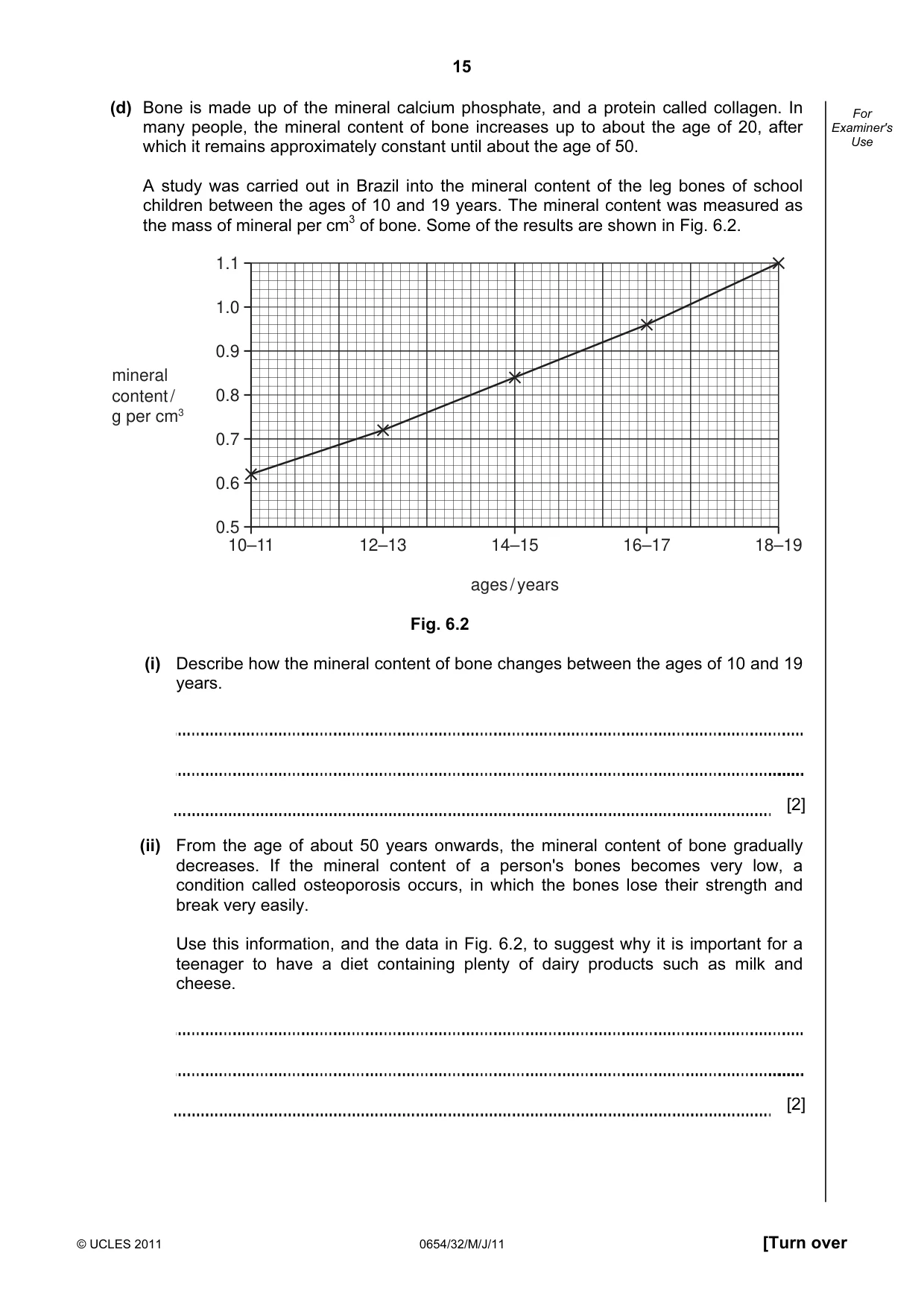 Cambridge IGCSE Sciences - Co-ordinated (Double) 0654 2011 May/June Paper 3 · Variant 2 question paper, page 15 of 28