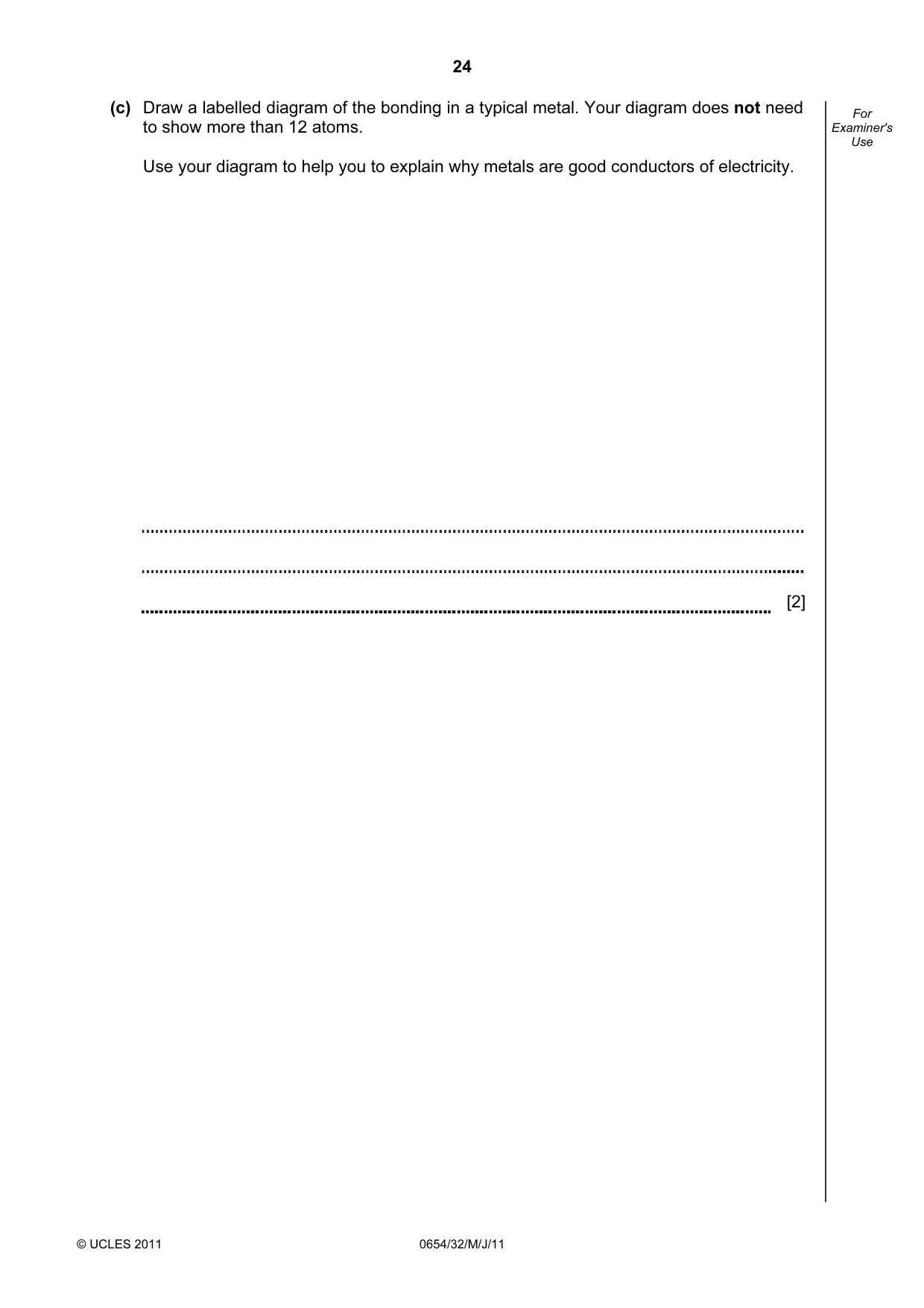 Cambridge IGCSE Sciences - Co-ordinated (Double) 0654 2011 May/June Paper 3 · Variant 2 question paper, page 24 of 28