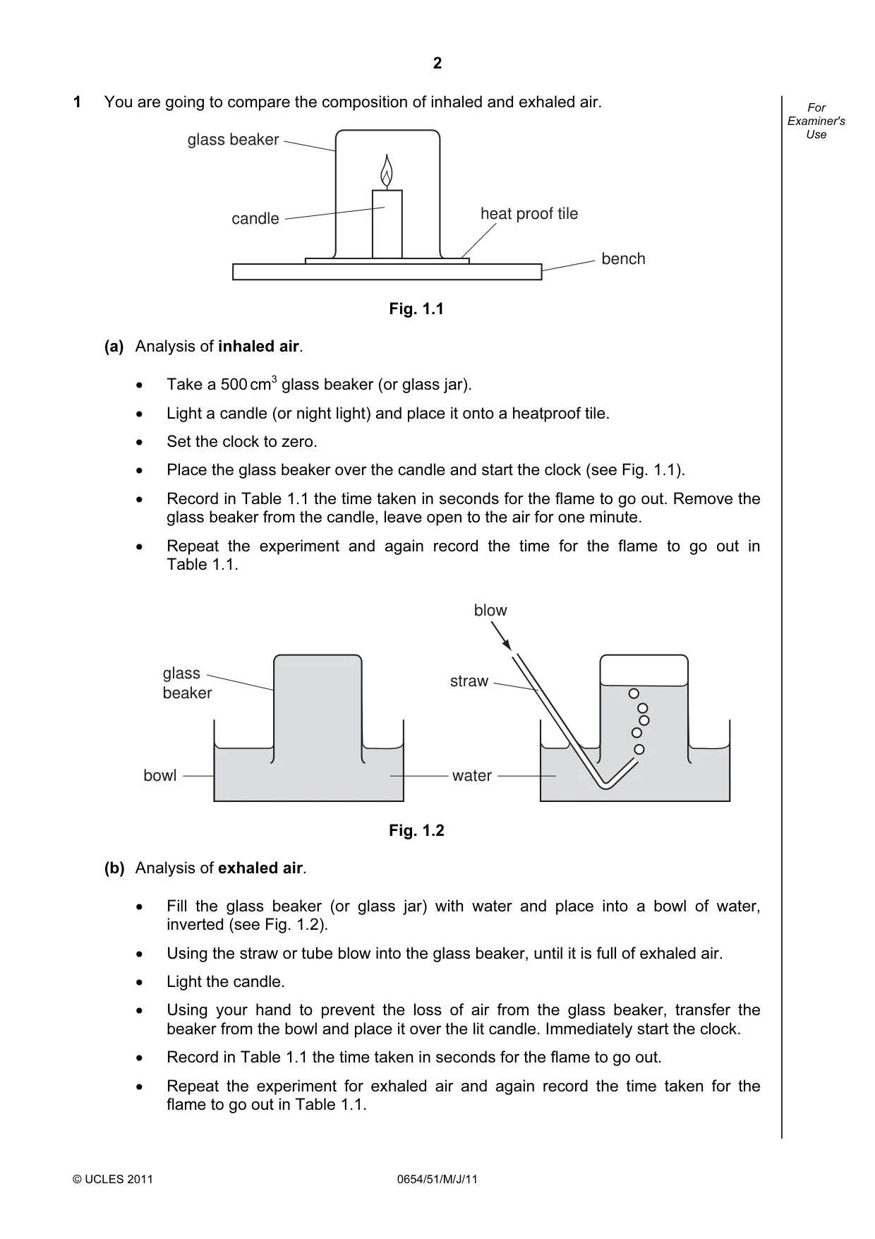 Cambridge IGCSE Sciences - Co-ordinated (Double) 0654 2011 May/June Paper 5 · Variant 1 question paper, page 2 of 12
