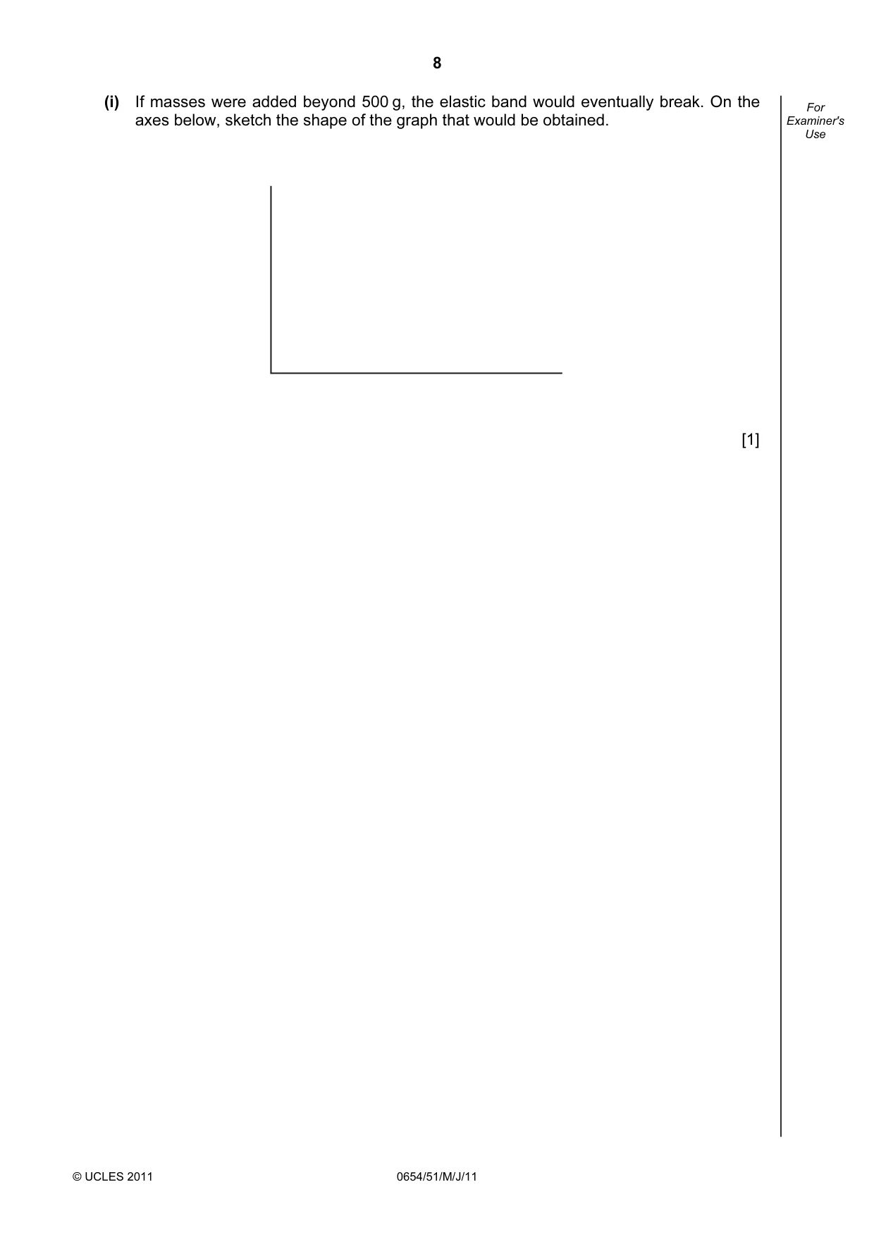 Cambridge IGCSE Sciences - Co-ordinated (Double) 0654 2011 May/June Paper 5 · Variant 1 question paper, page 8 of 12