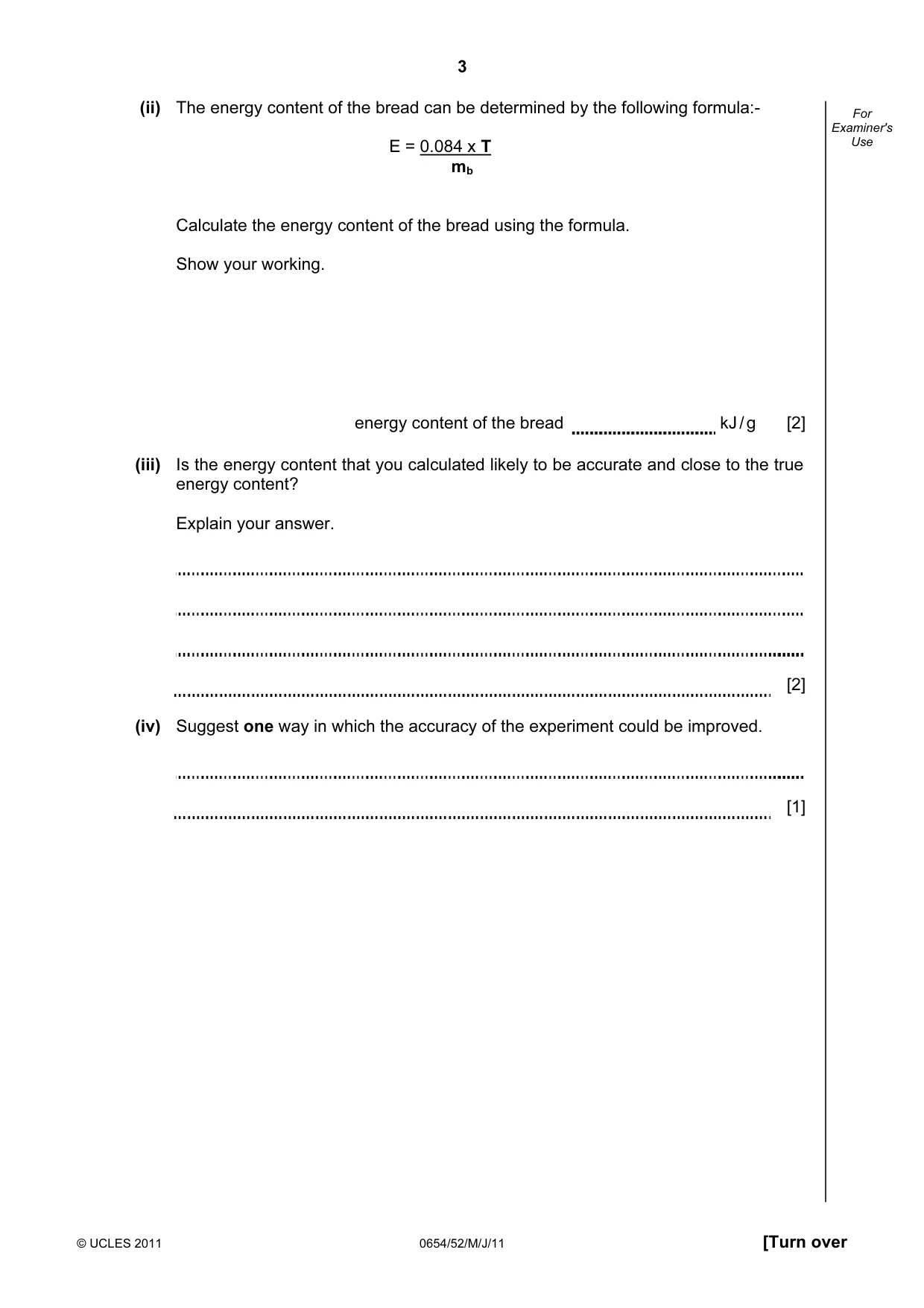 Cambridge IGCSE Sciences - Co-ordinated (Double) 0654 2011 May/June Paper 5 · Variant 2 question paper, page 3 of 12
