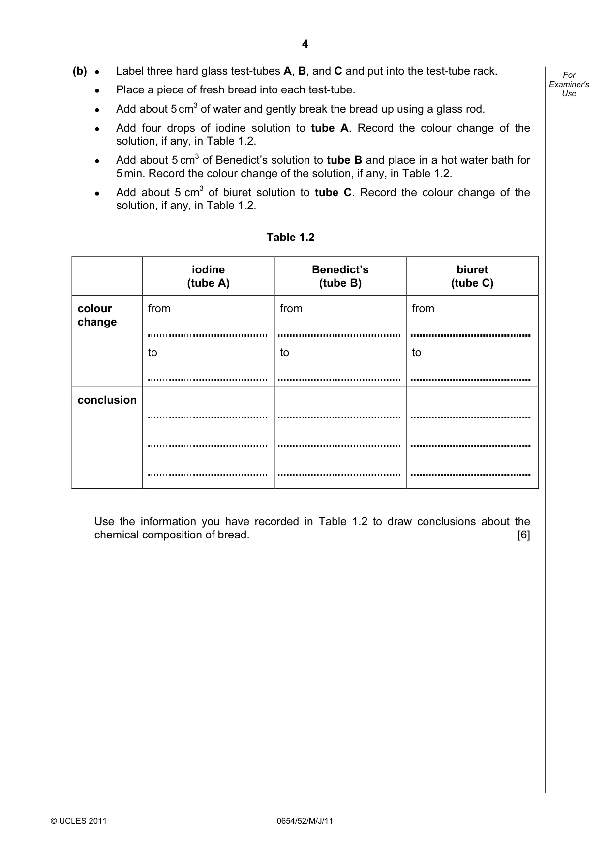 Cambridge IGCSE Sciences - Co-ordinated (Double) 0654 2011 May/June Paper 5 · Variant 2 question paper, page 4 of 12