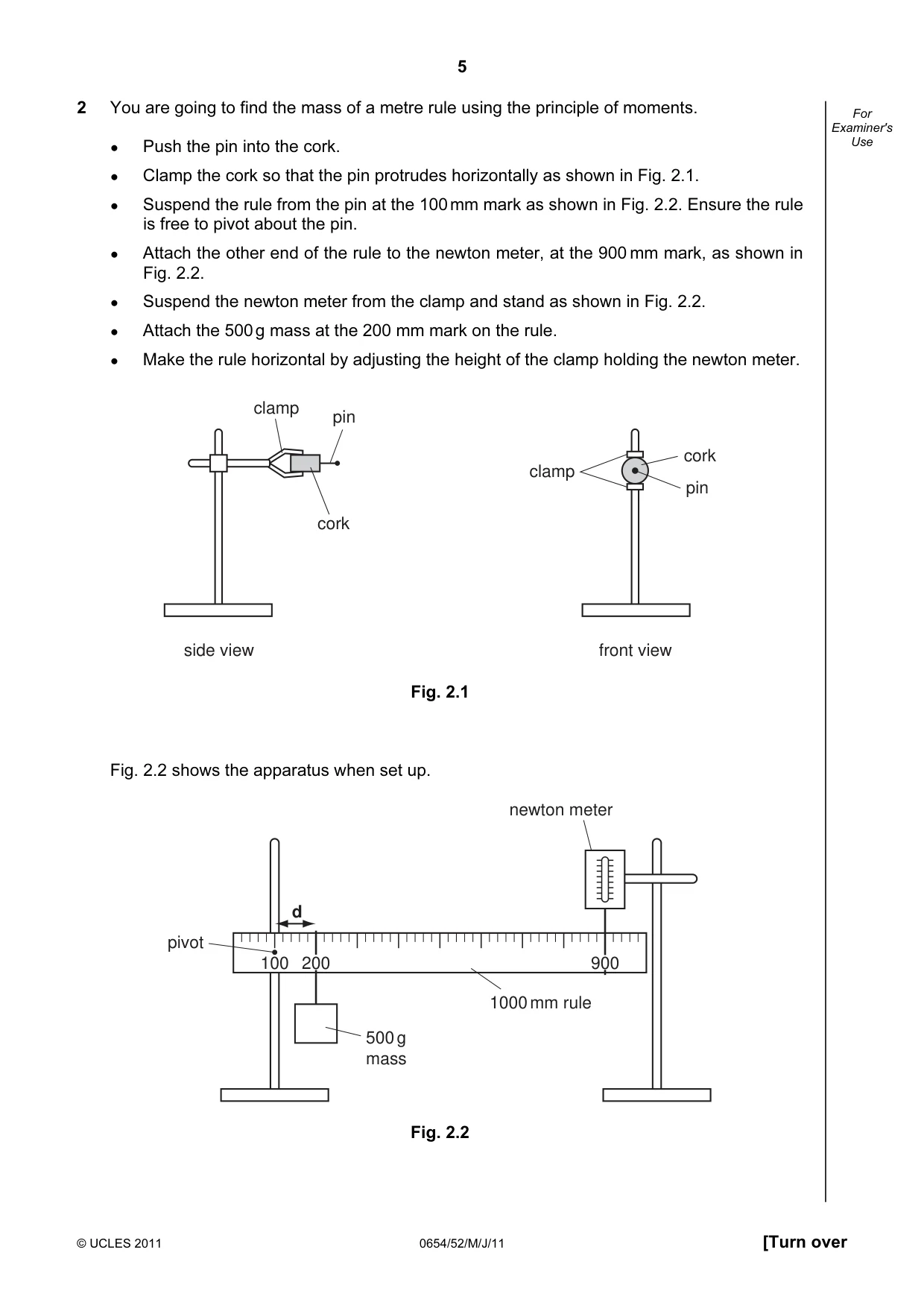 Cambridge IGCSE Sciences - Co-ordinated (Double) 0654 2011 May/June Paper 5 · Variant 2 question paper, page 5 of 12