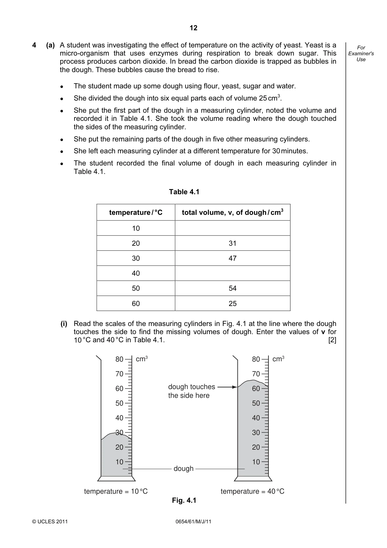 Cambridge IGCSE Sciences - Co-ordinated (Double) 0654 2011 May/June Paper 6 · Variant 1 question paper, page 12 of 20