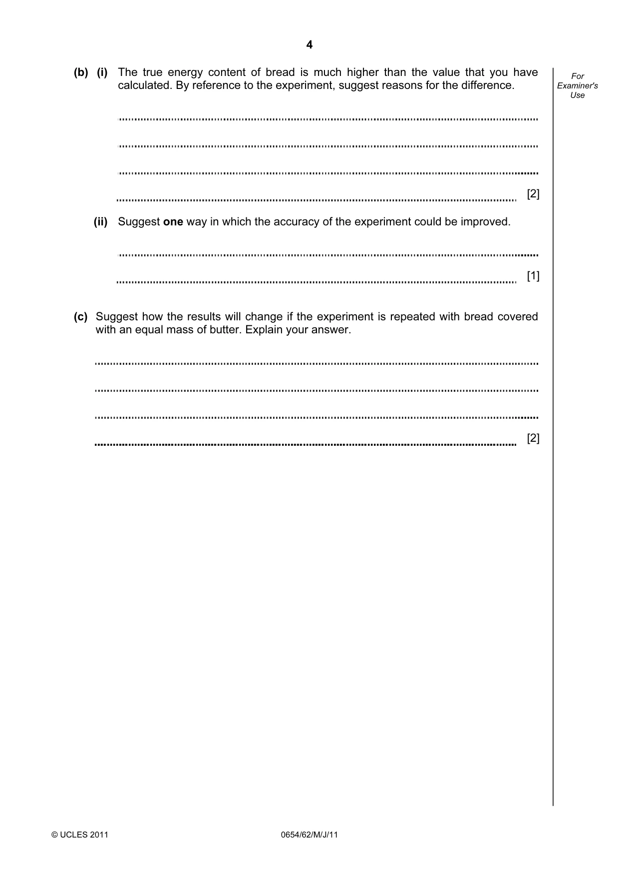 Cambridge IGCSE Sciences - Co-ordinated (Double) 0654 2011 May/June Paper 6 · Variant 2 question paper, page 4 of 20