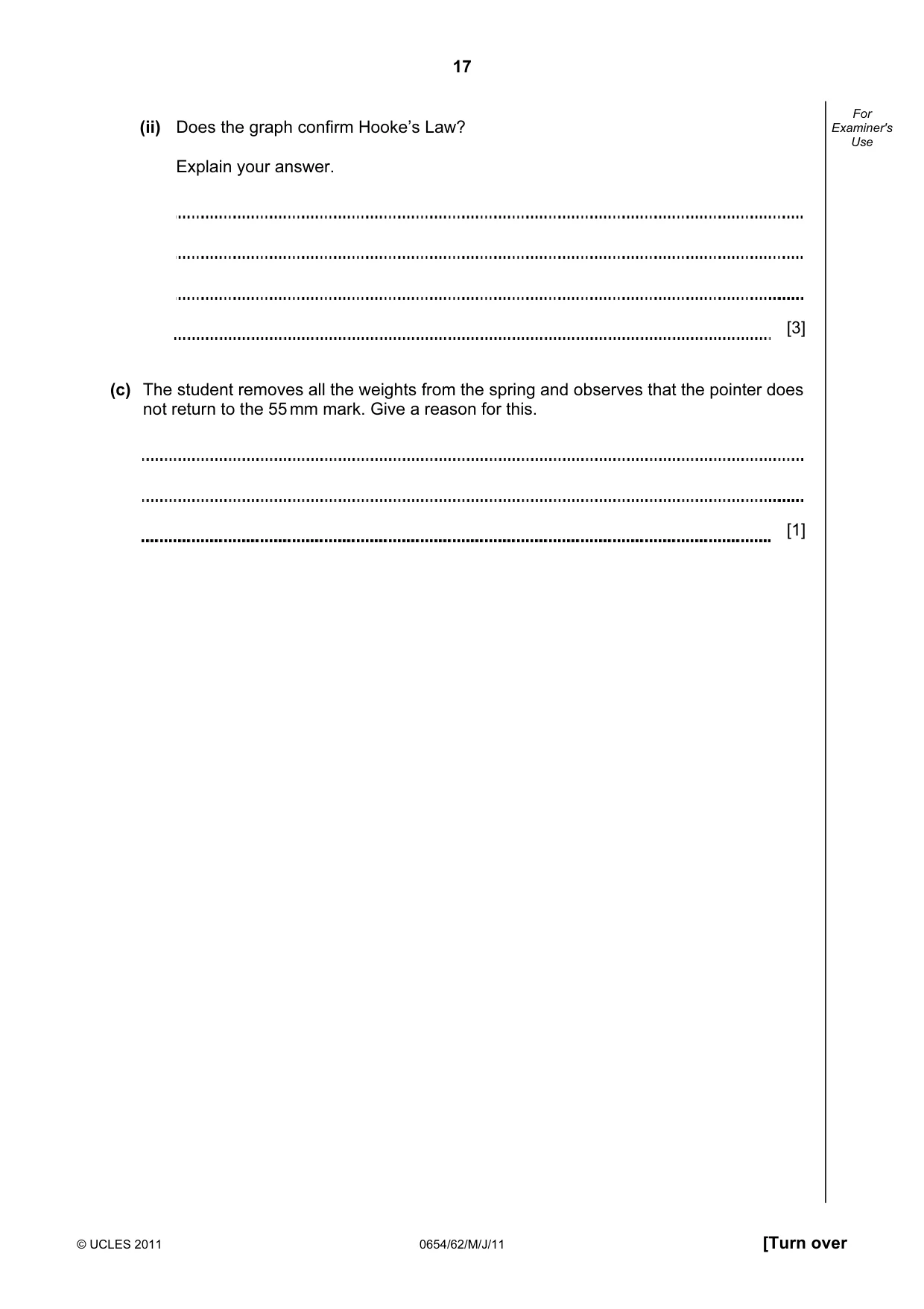 Cambridge IGCSE Sciences - Co-ordinated (Double) 0654 2011 May/June Paper 6 · Variant 2 question paper, page 17 of 20