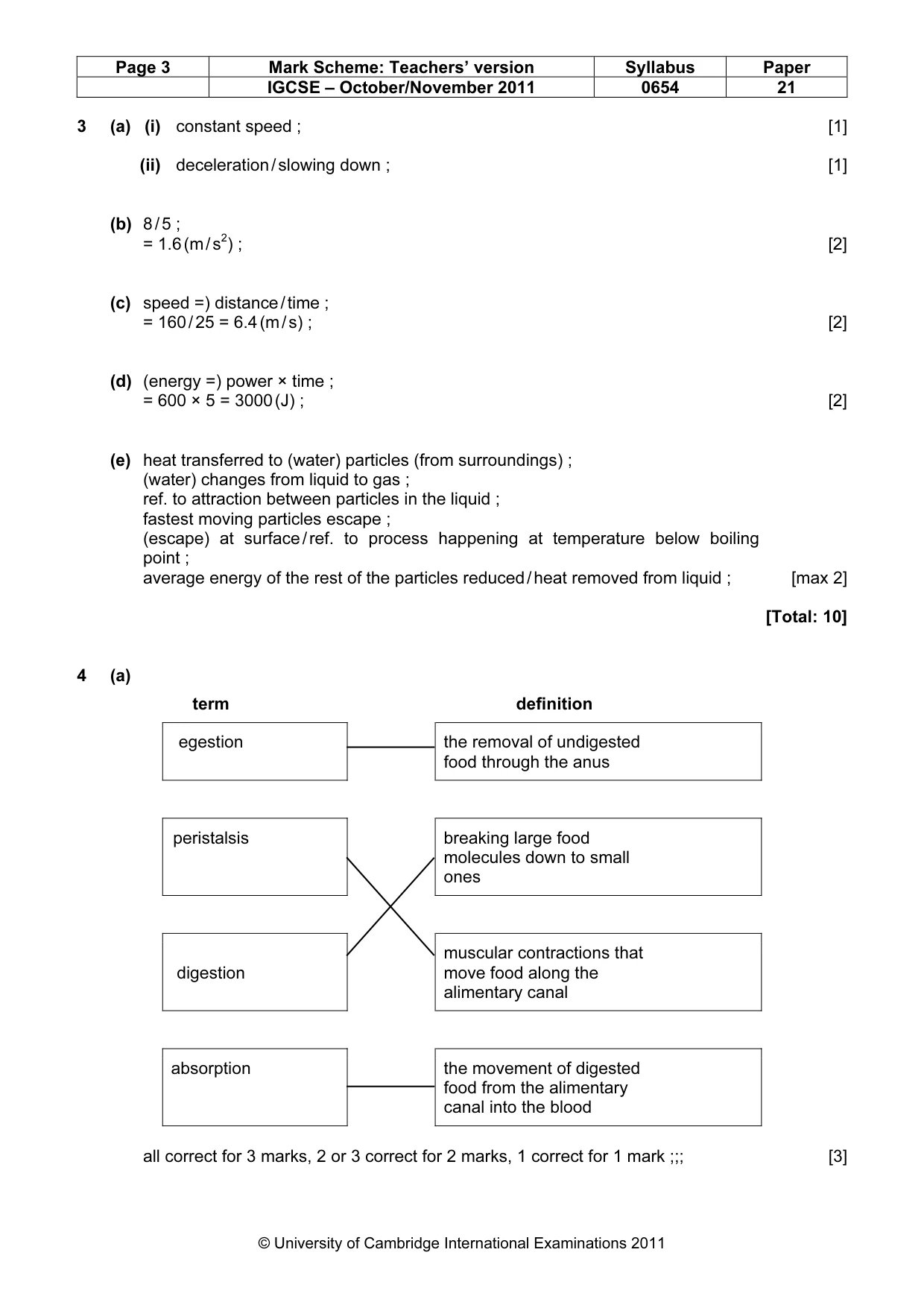 Mark scheme, page 3 of 7