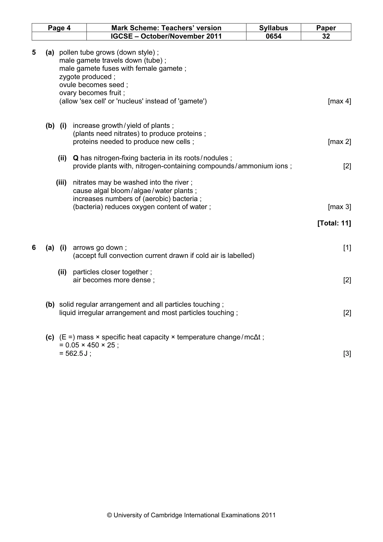 Mark scheme, page 4 of 6