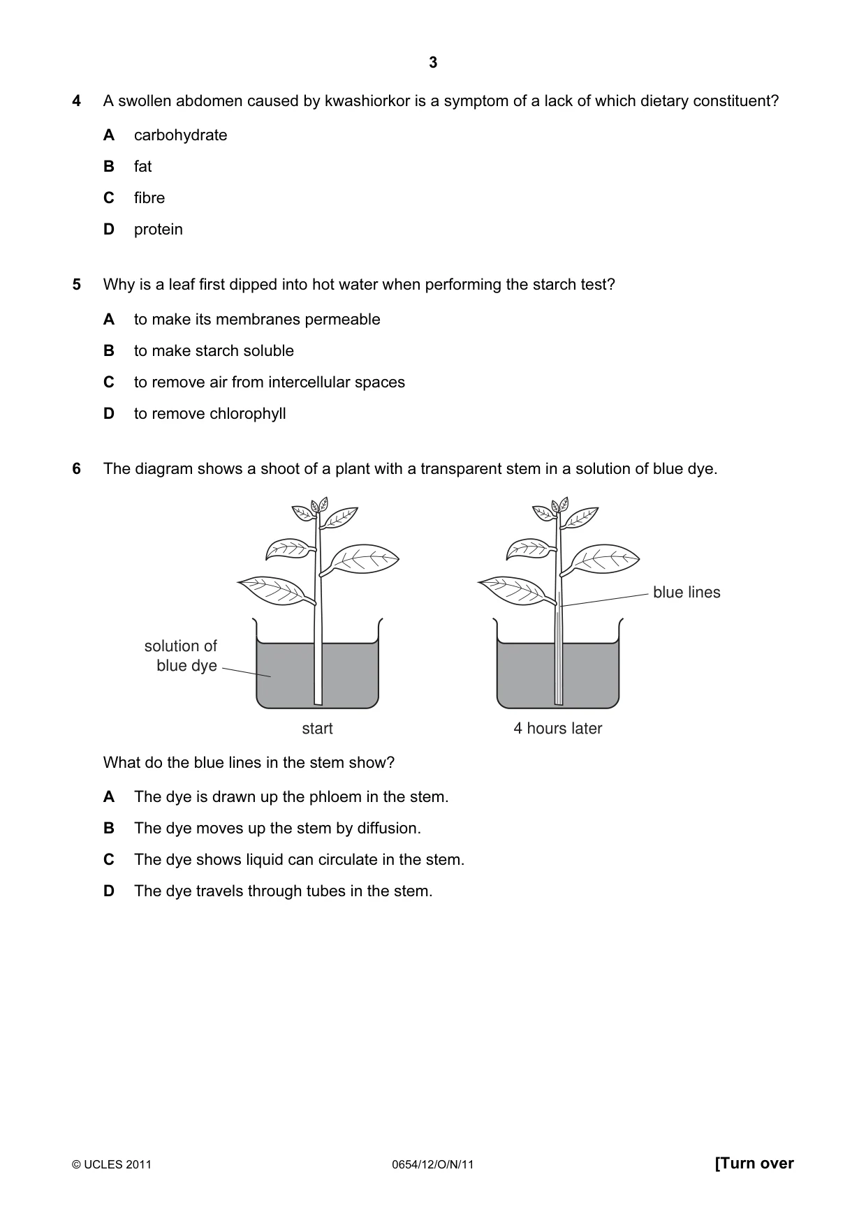 Cambridge IGCSE Sciences - Co-ordinated (Double) 0654 2011 Oct/Nov Paper 1 · Variant 2 question paper, page 3 of 16